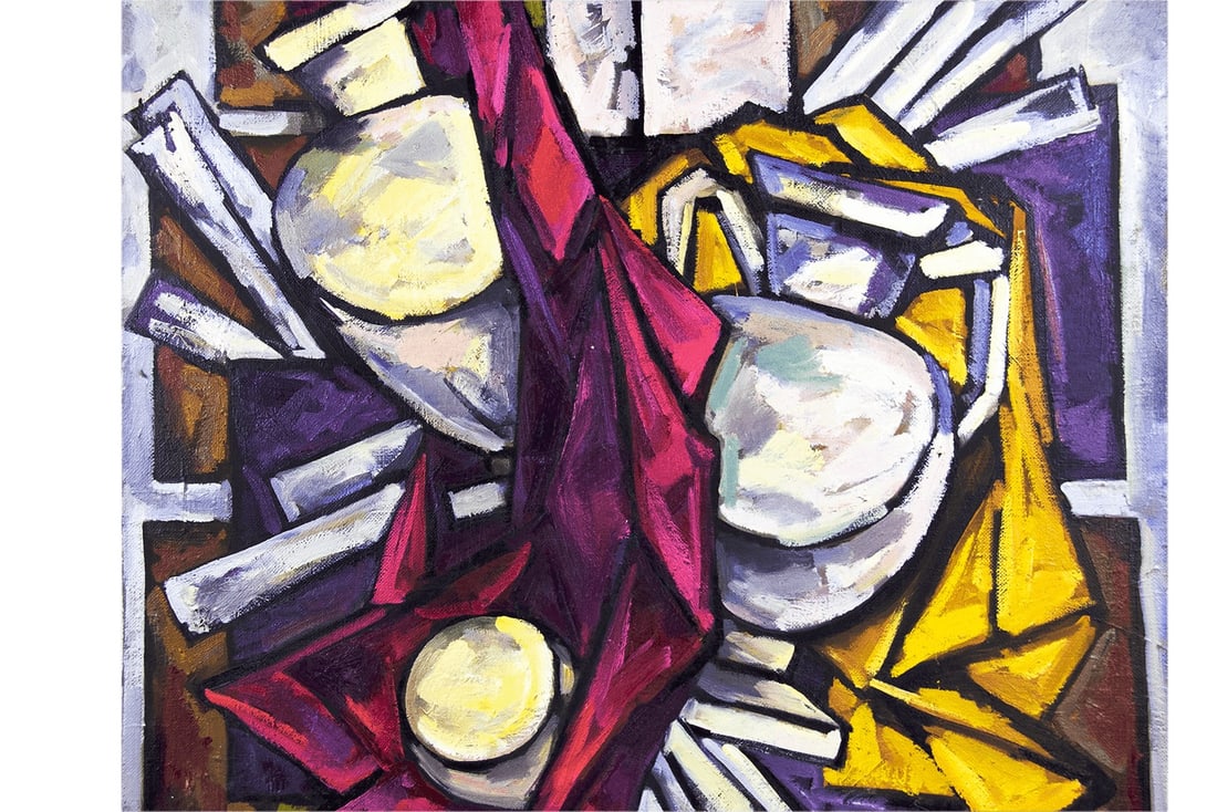Gypsum vases - oil painting - 2