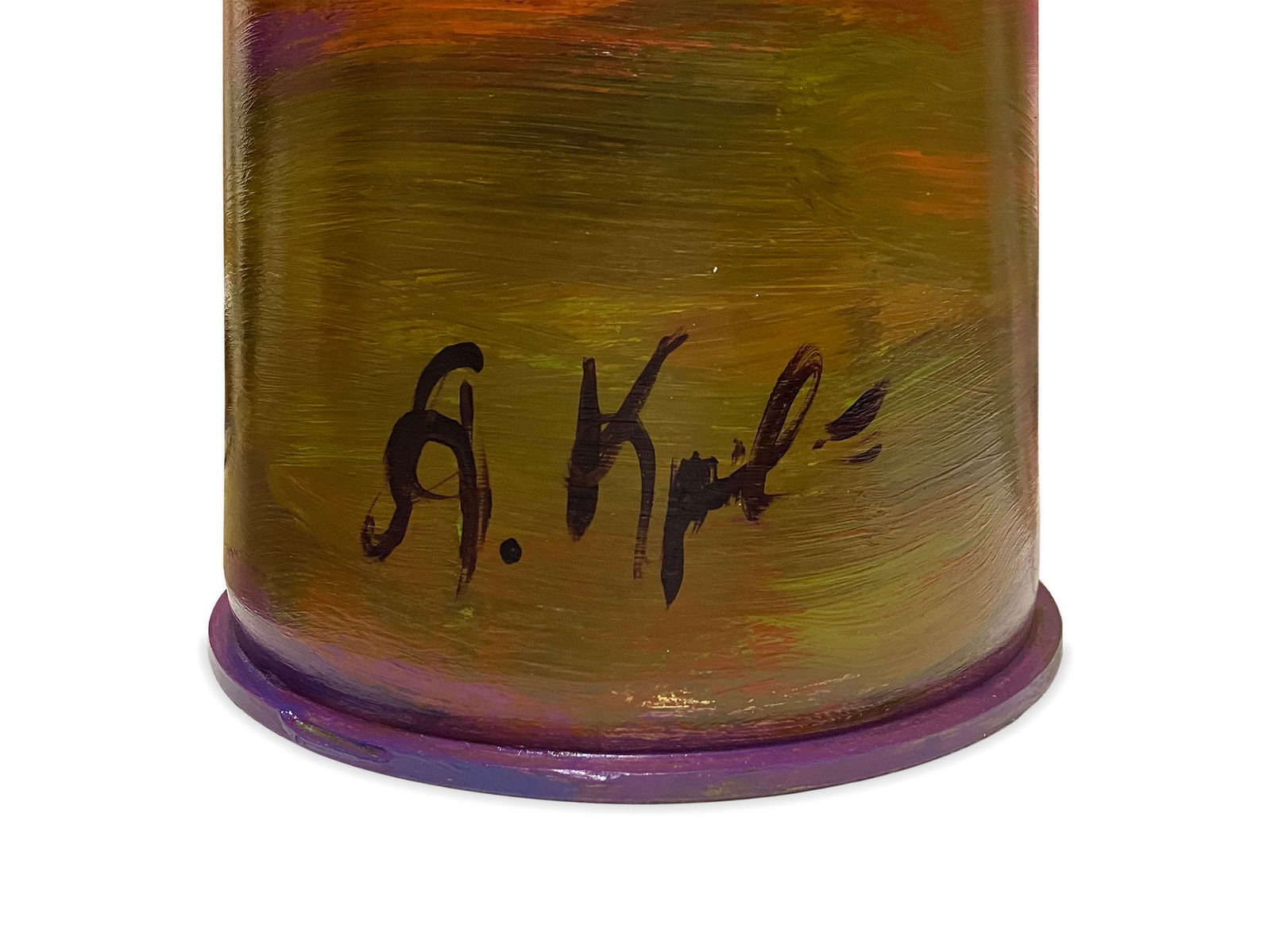 Untitled - hand-painted, war art object, shell art - 6