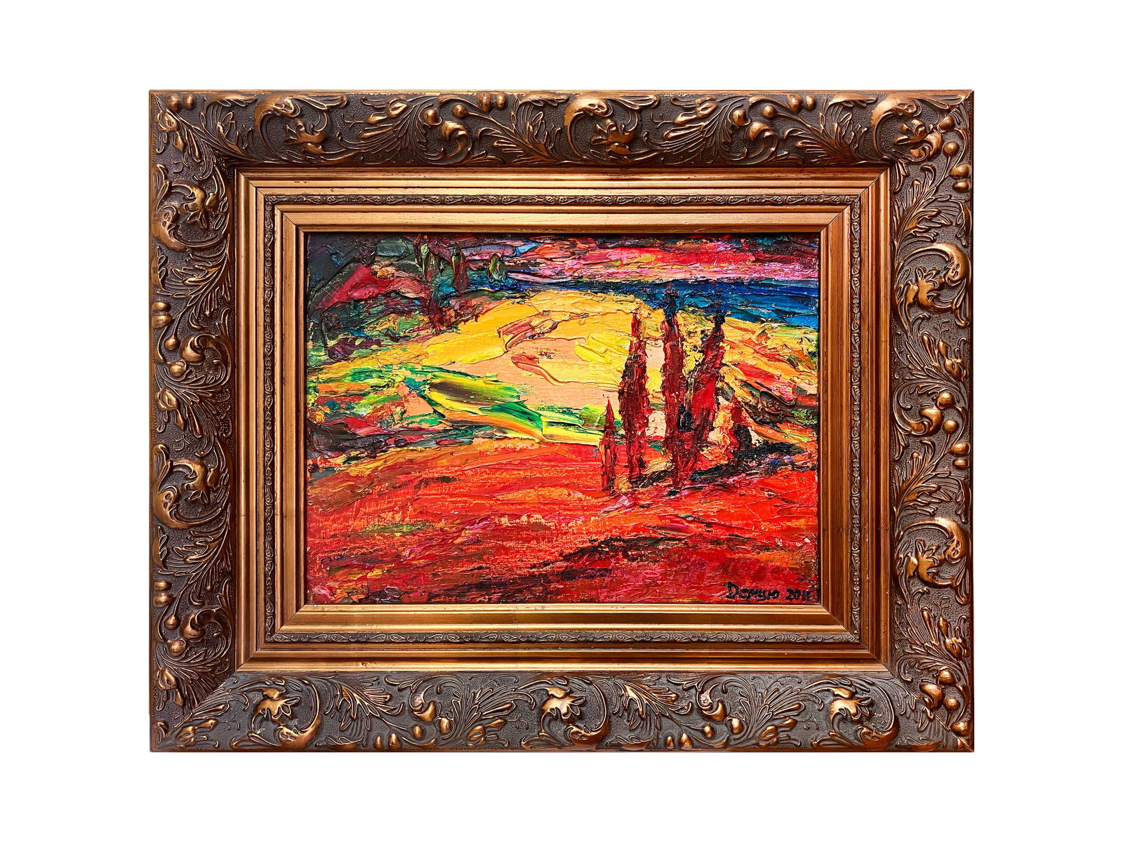 Evening landscape - oil painting - 10