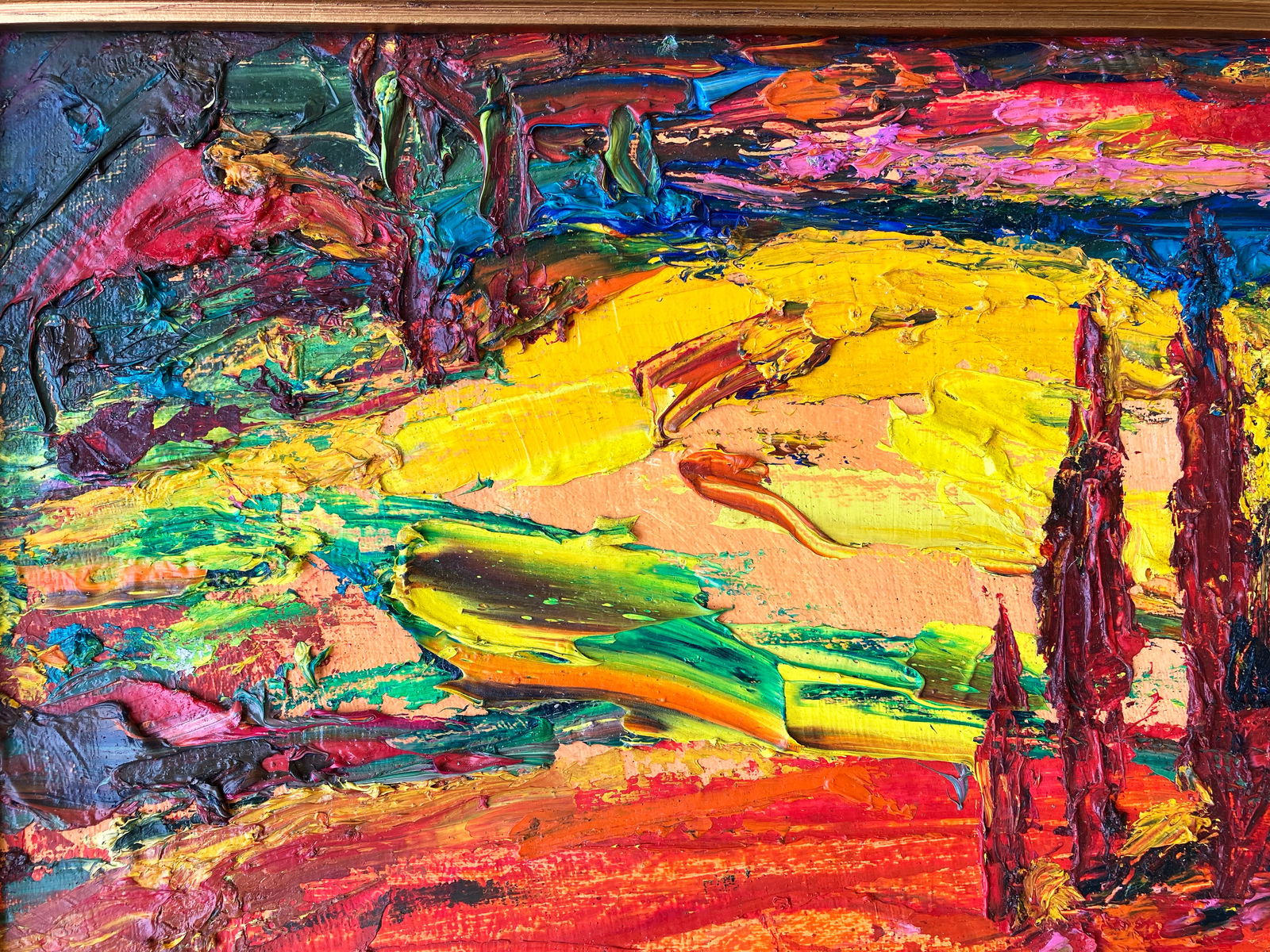 Evening landscape - oil painting - 3