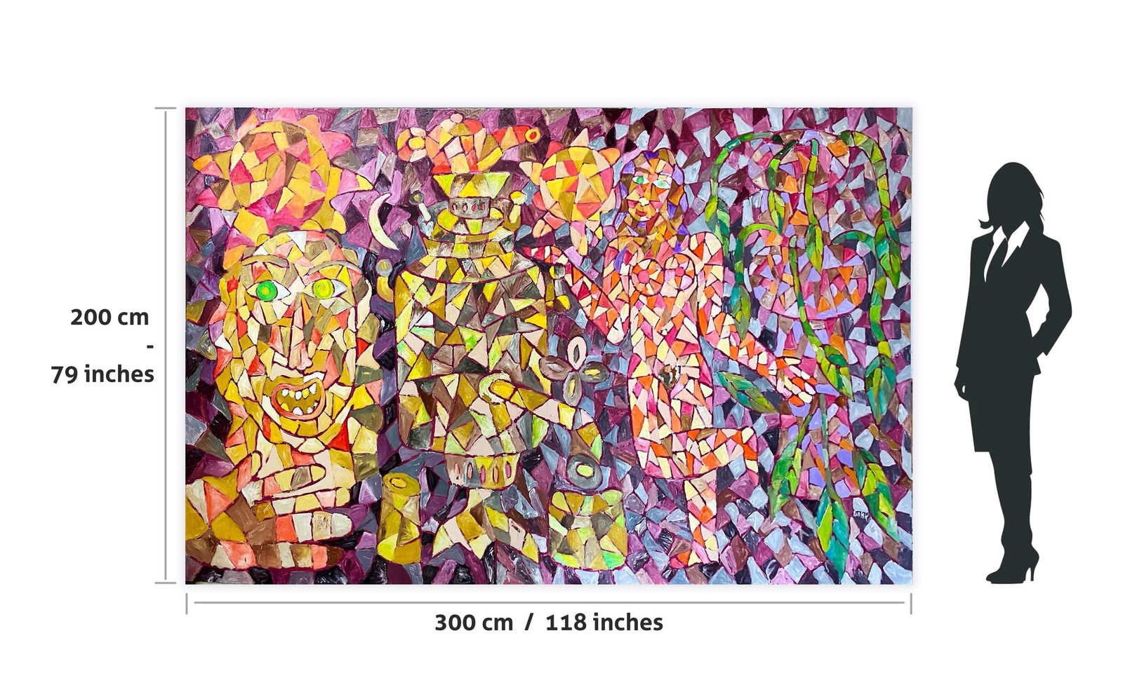 Evening, 118x78 inch - oil painting - 6