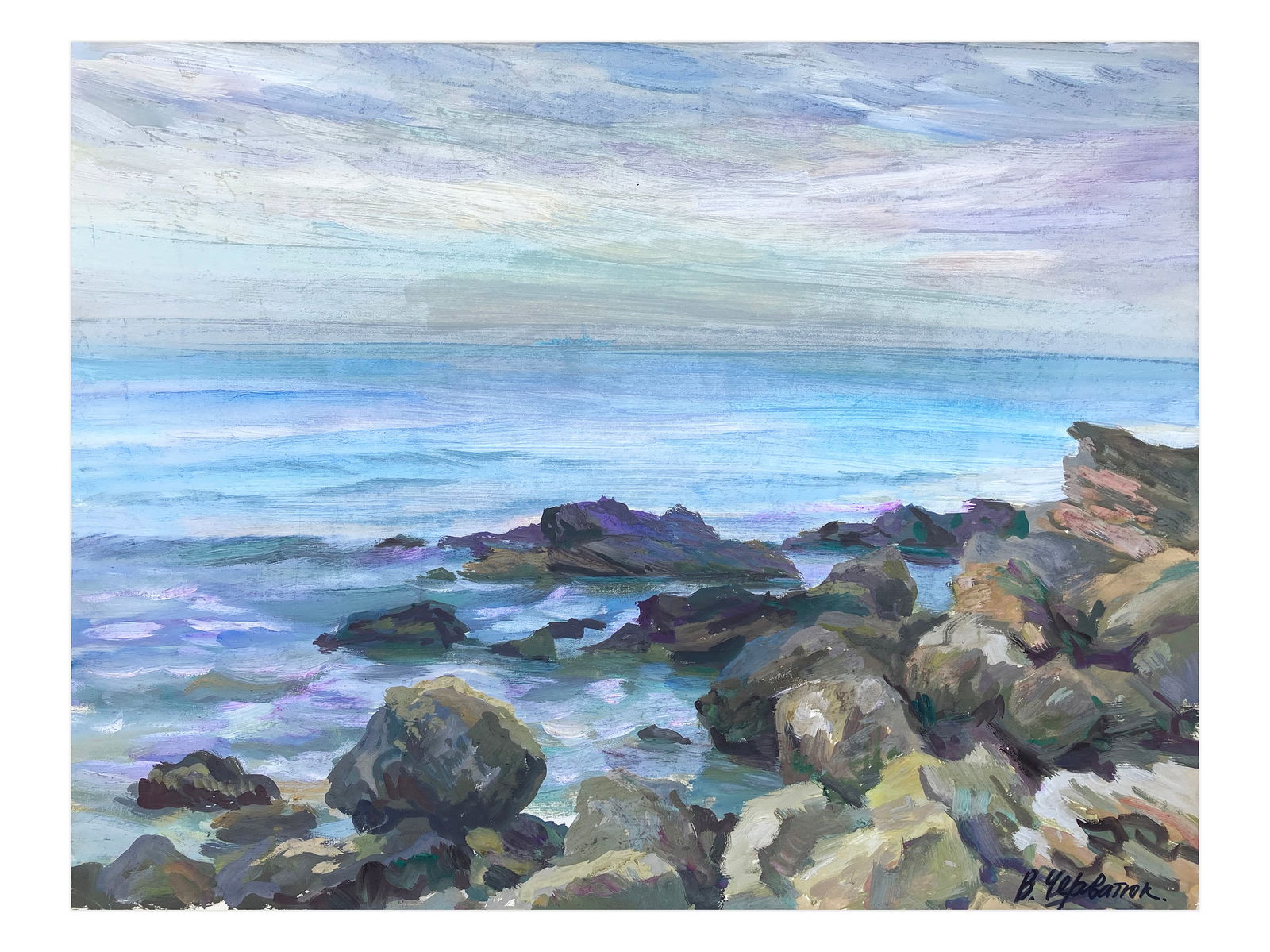 On the shore - watercolor (1 of 9)