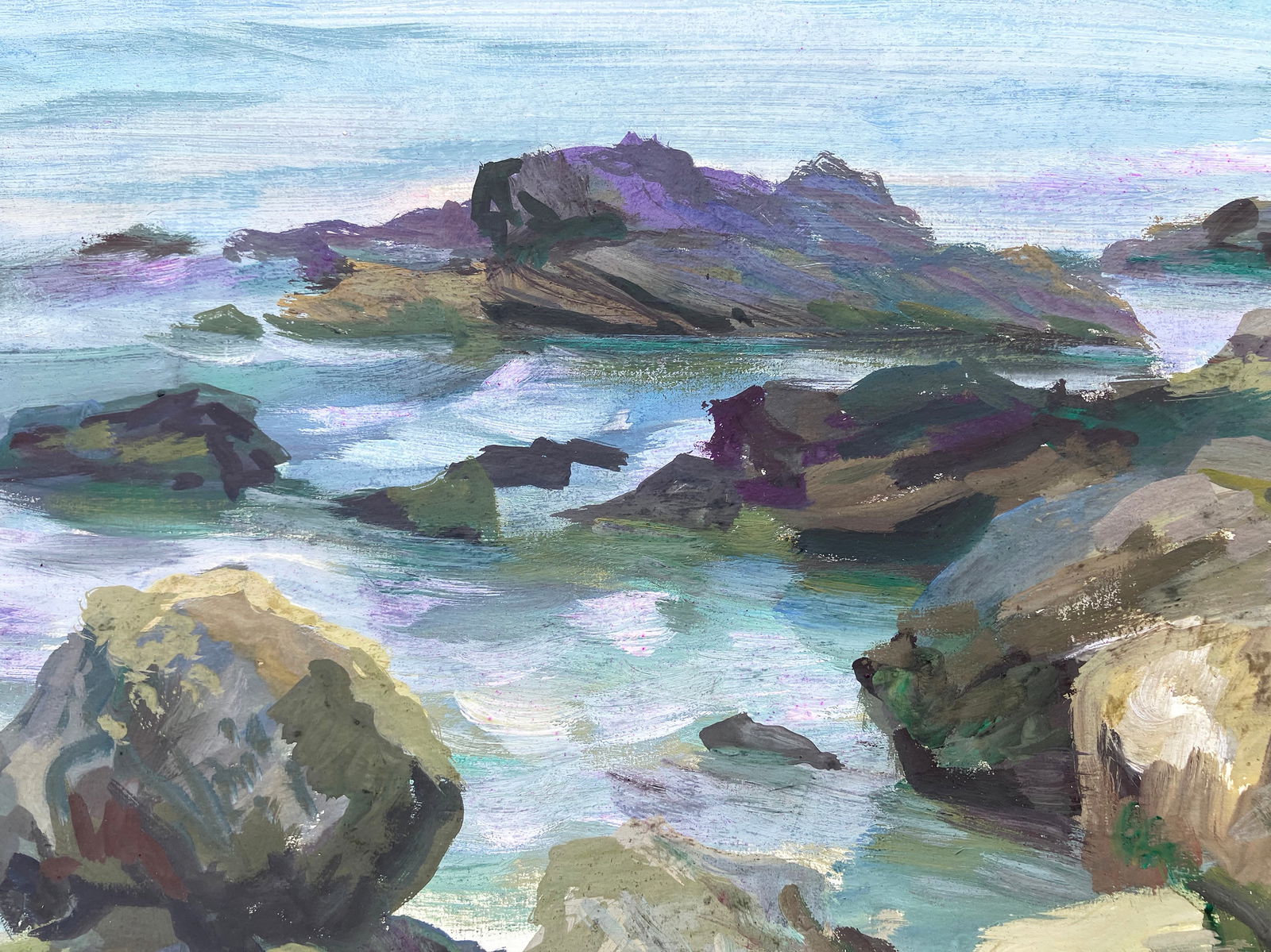 On the shore - watercolor - 3