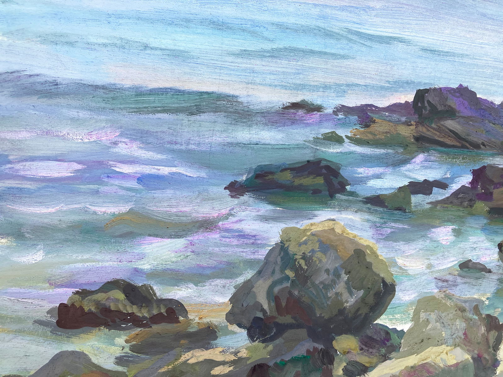 On the shore - watercolor - 5