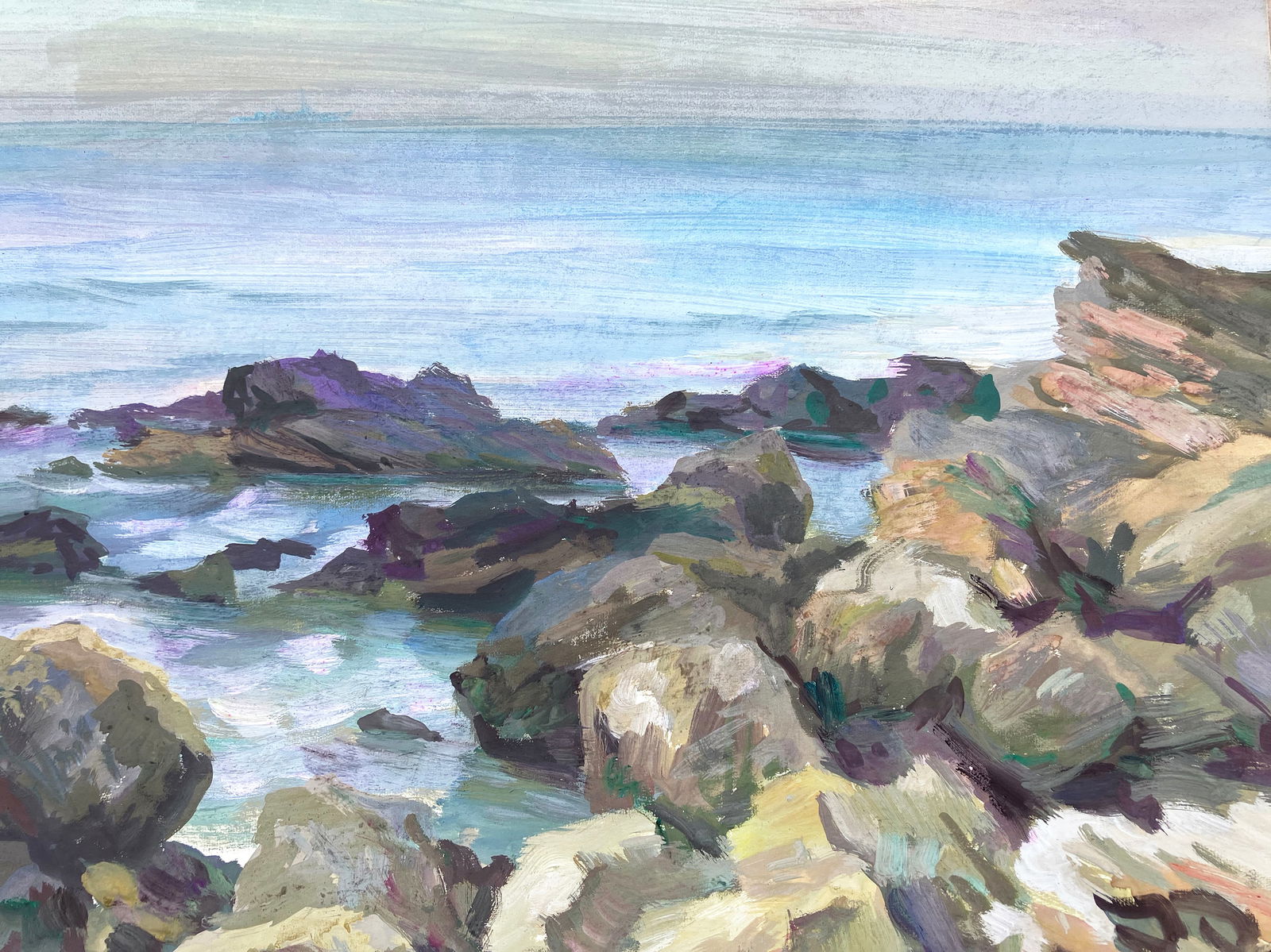 On the shore - watercolor - 7