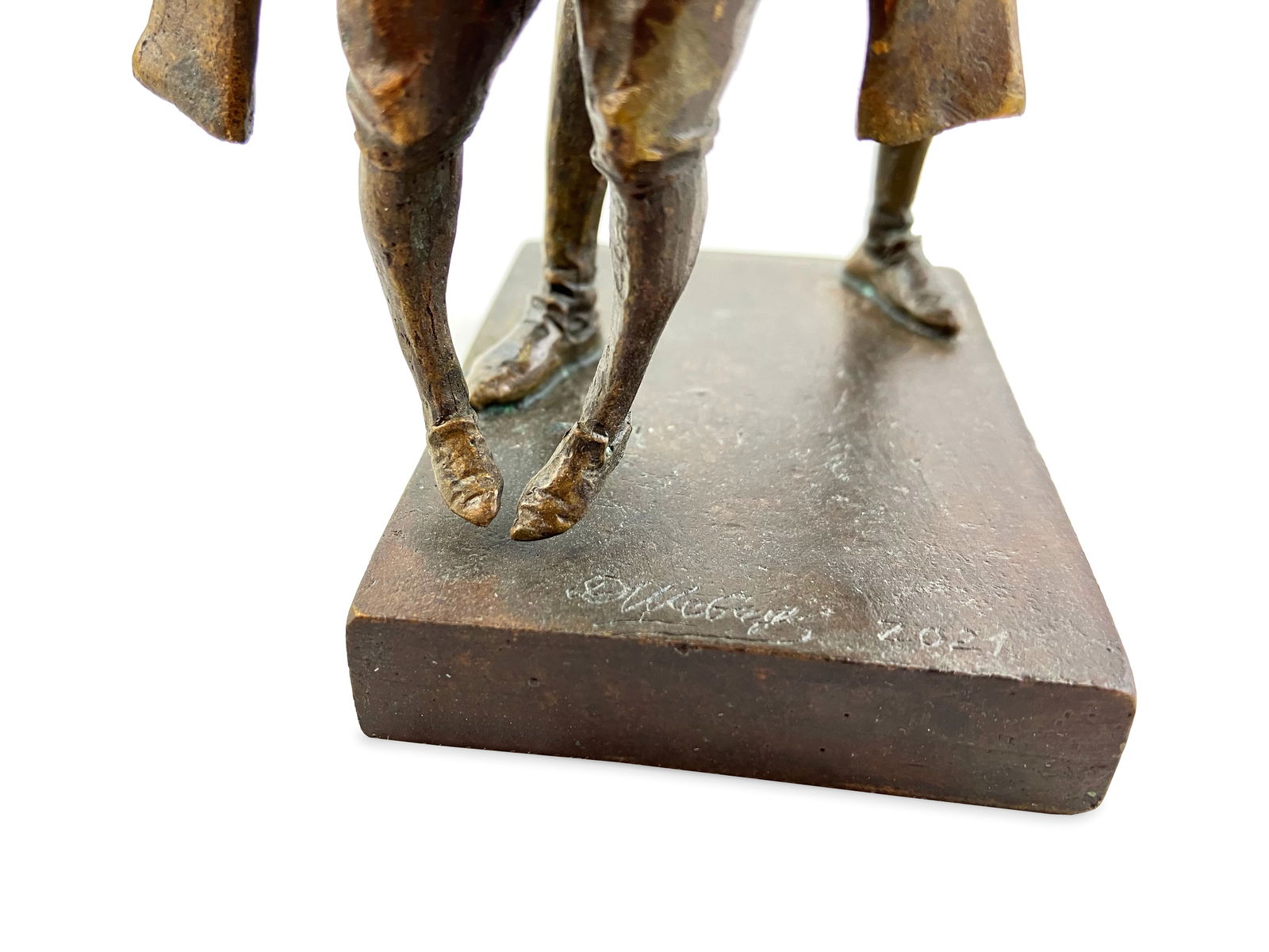 Teaching democracy - bronze sculpture - 9