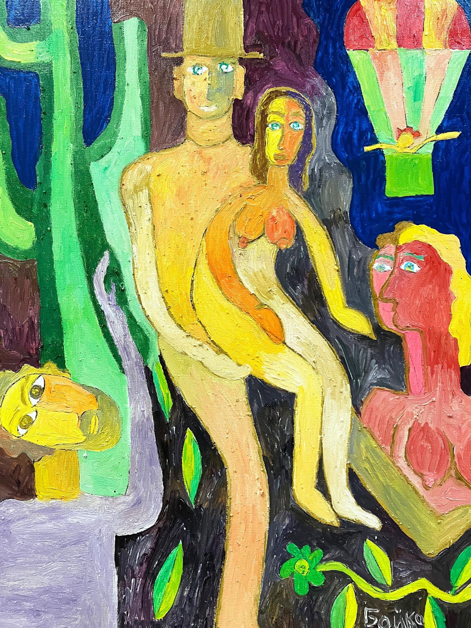 Meeting - oil painting - 8