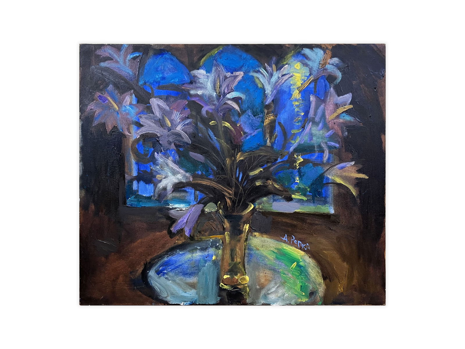 First of March - oil paintig: Title: First of March - oil paintigDescription: Artist: Repka Alexander Date/Period: 2010 Materials: Oil on canvas Dimensions: 60 x 70 cm (23.6 x 27.5 inches) Certificate of authenticity (COA) from