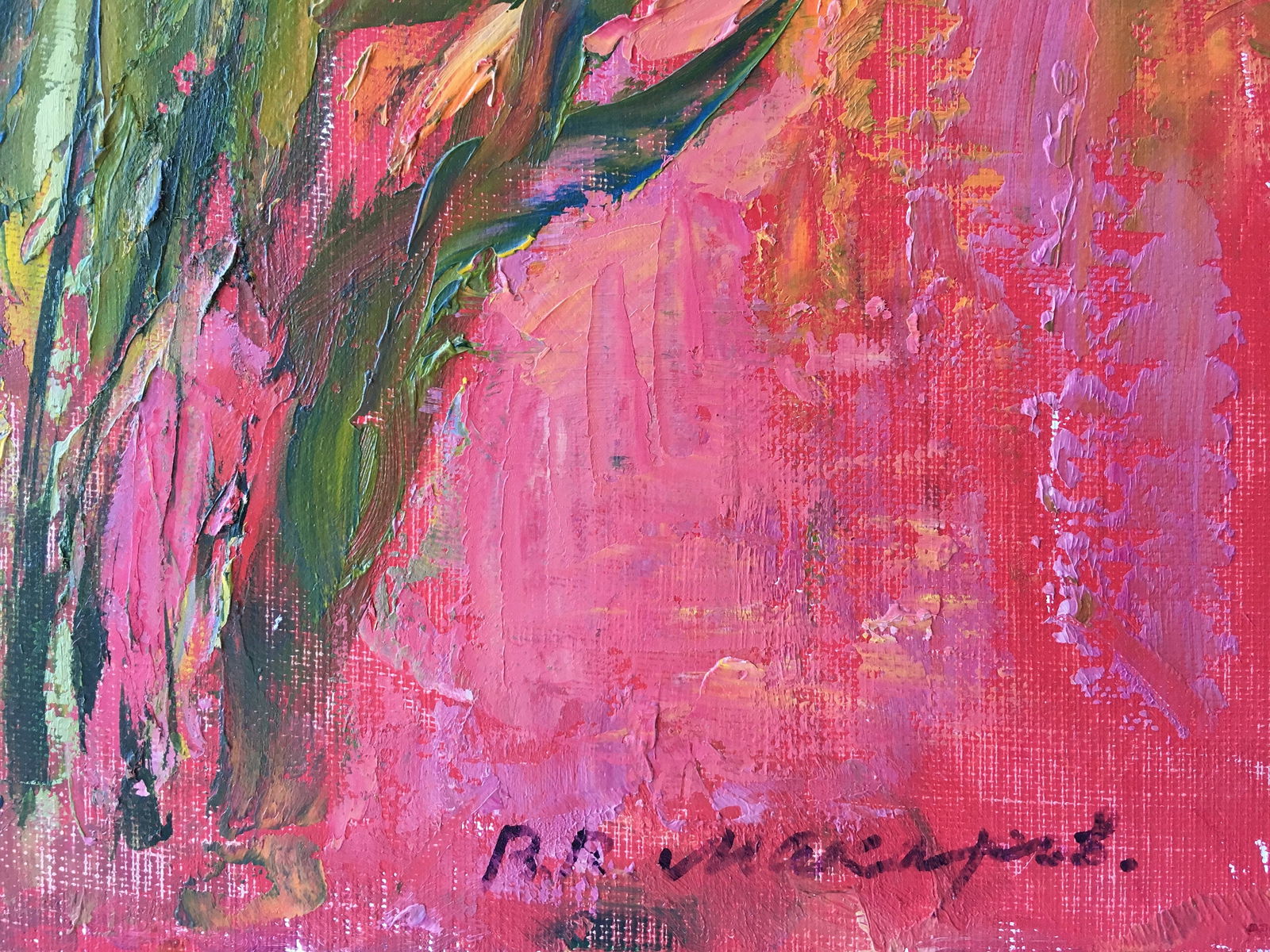 Still life with tulips - oil painting - 2