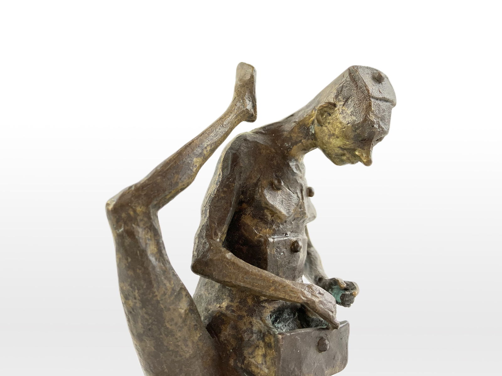 Digging within - bronze sculpture - 3