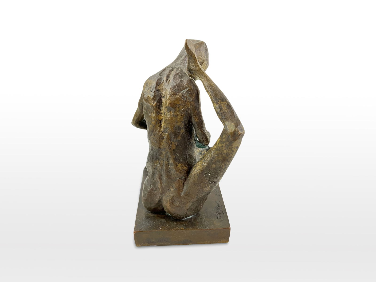 Digging within - bronze sculpture - 8