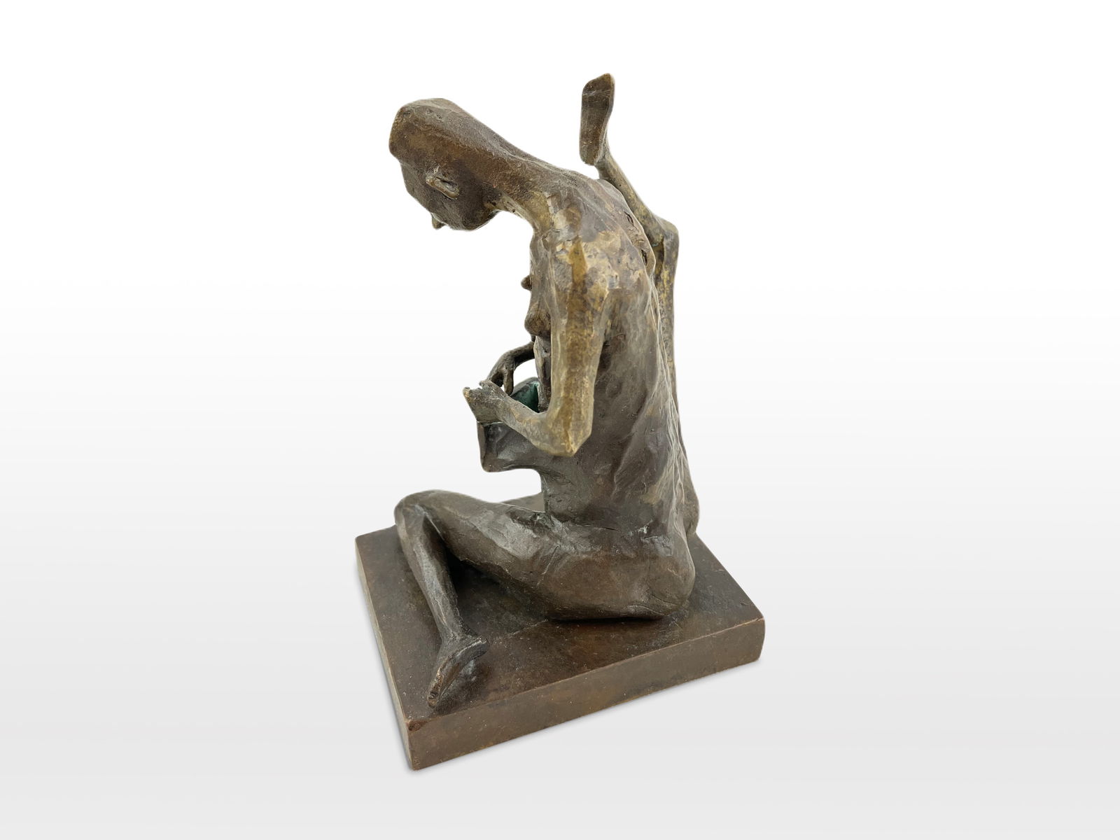 Digging within - bronze sculpture - 9
