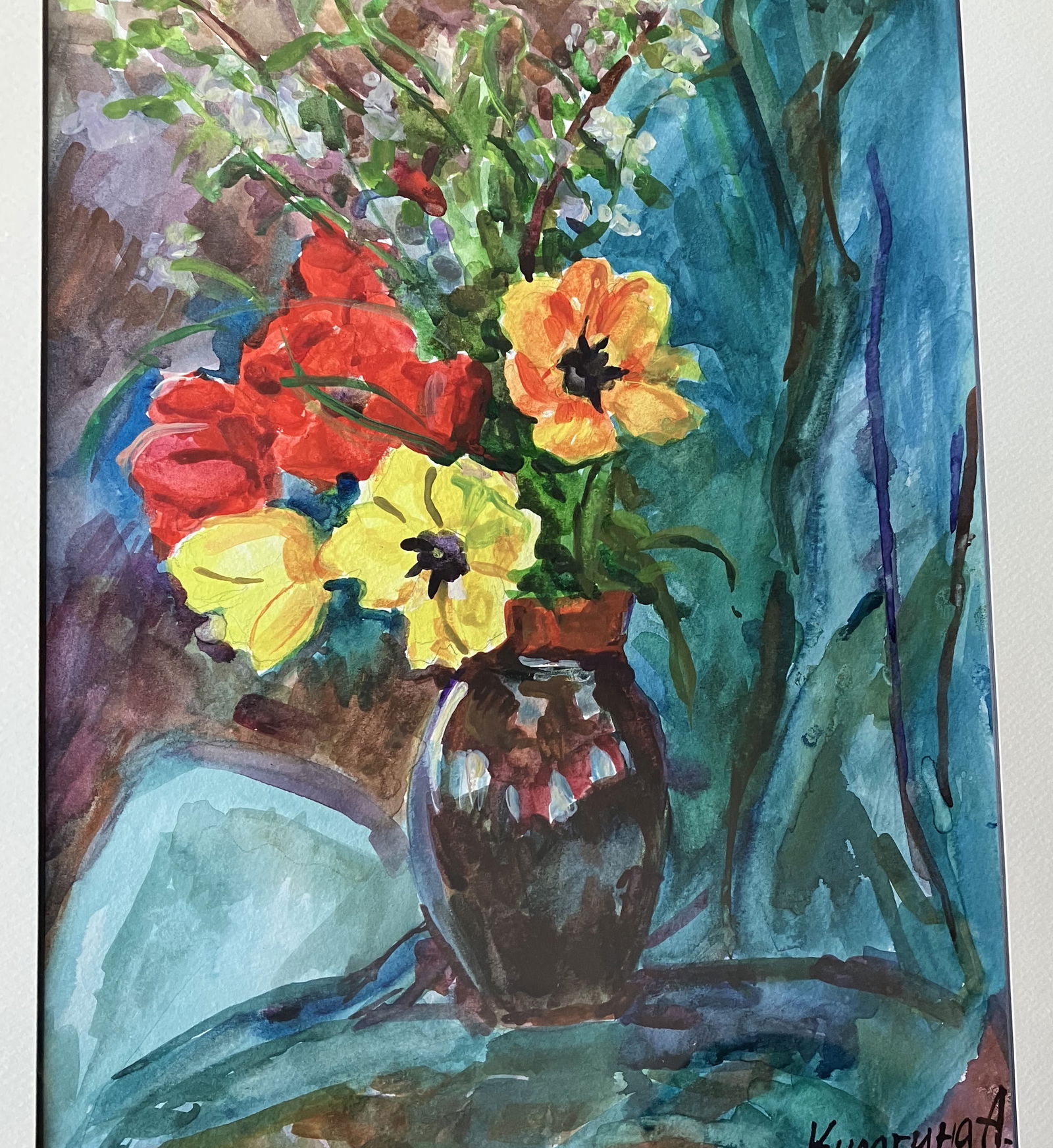 Bouquet of flowers - watercolor - 3