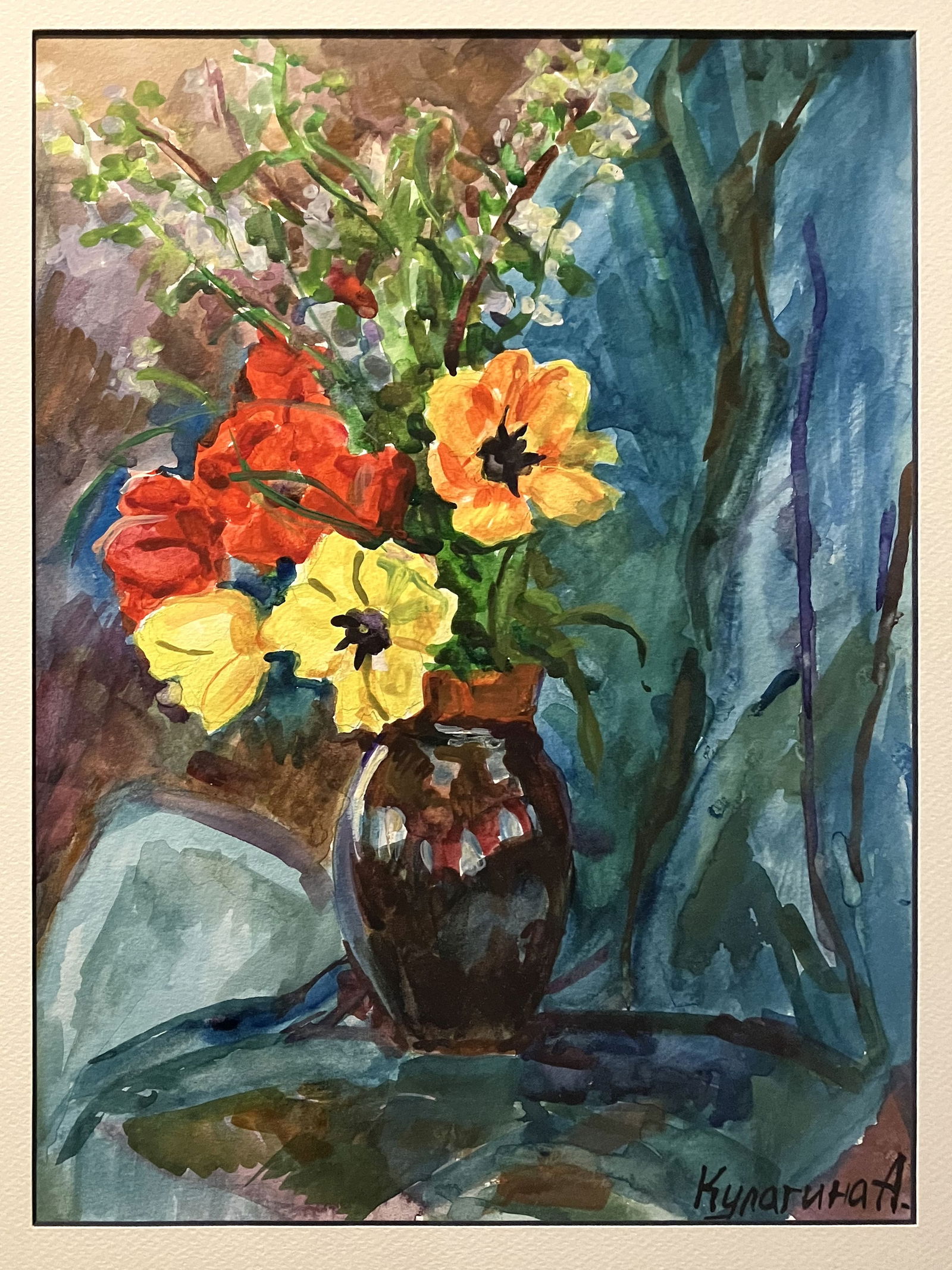 Bouquet of flowers - watercolor - 5