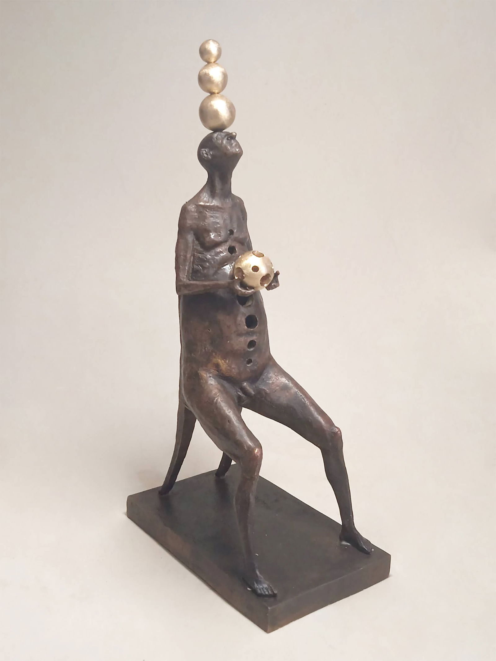Finding balance - bronze sculpture - 3