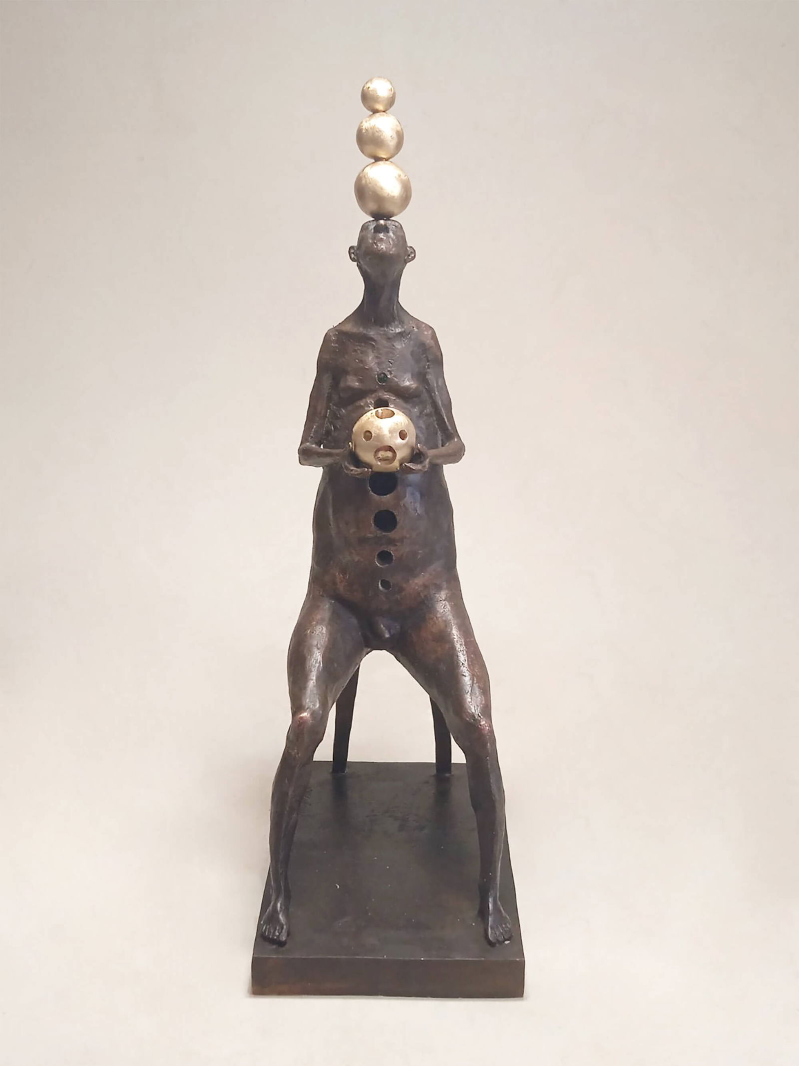 Finding balance - bronze sculpture - 4