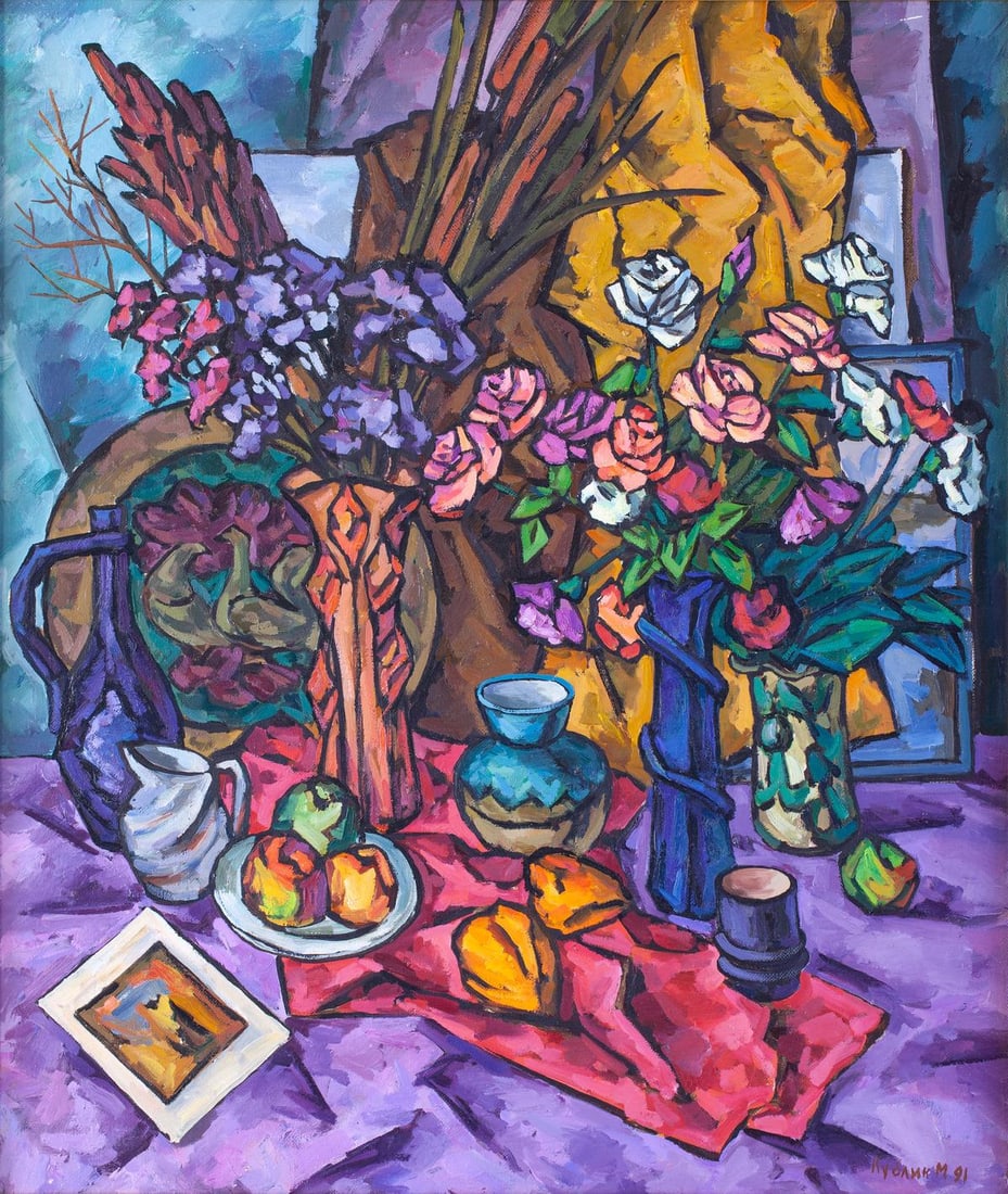 Flower still life - oil painting (1 of 5)