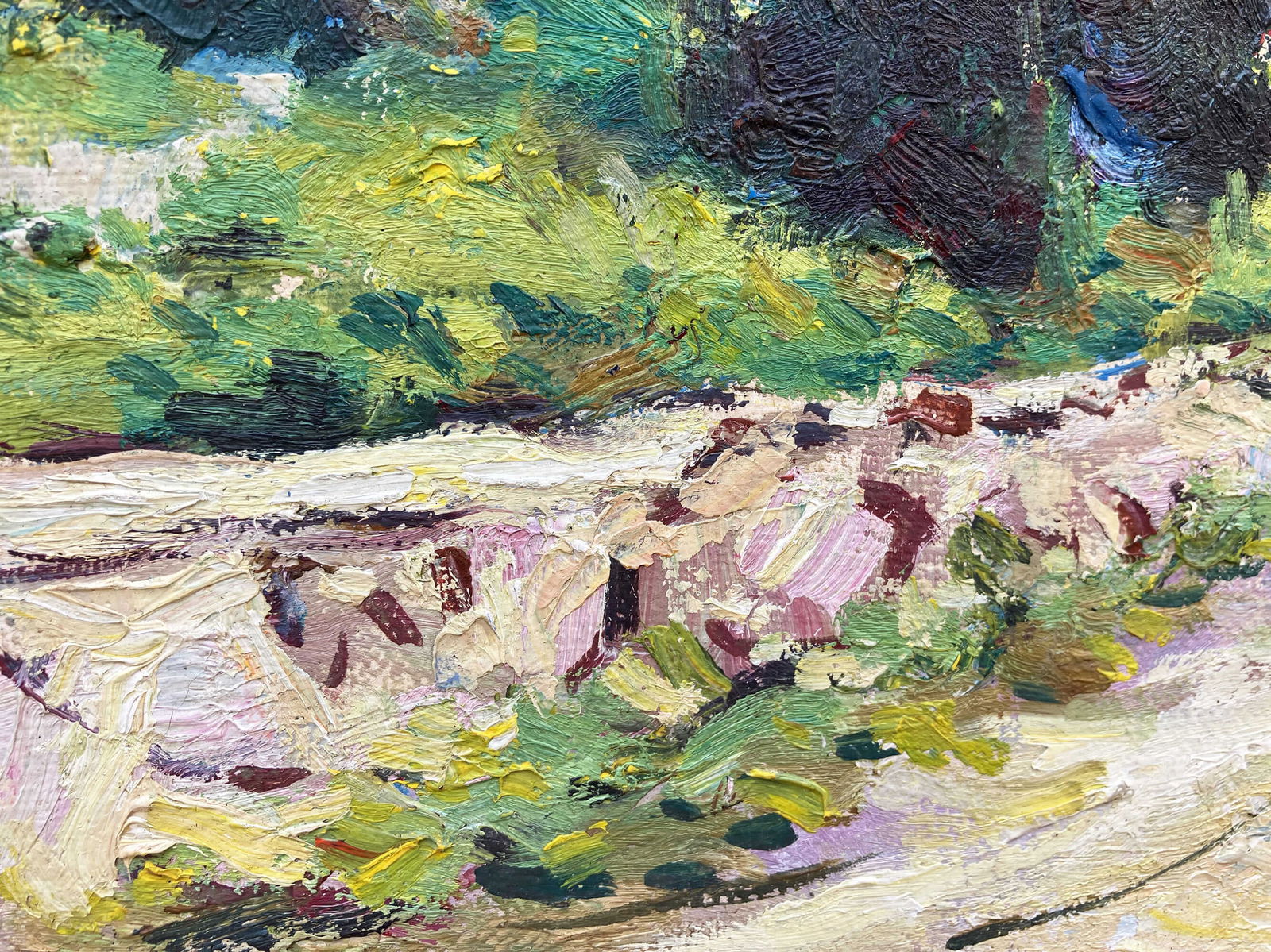 Road in the mountains - oil painting - 10