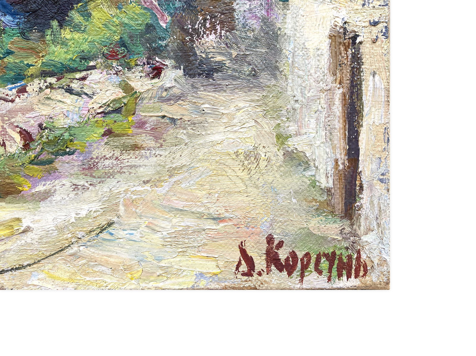 Road in the mountains - oil painting - 2