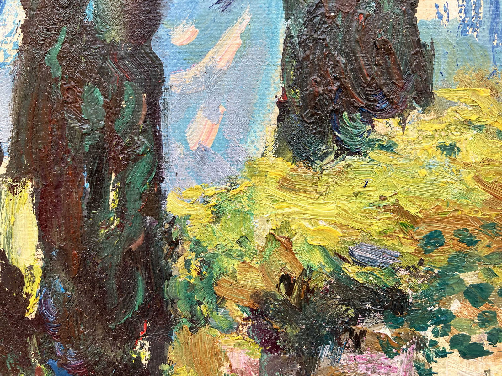 Road in the mountains - oil painting - 7