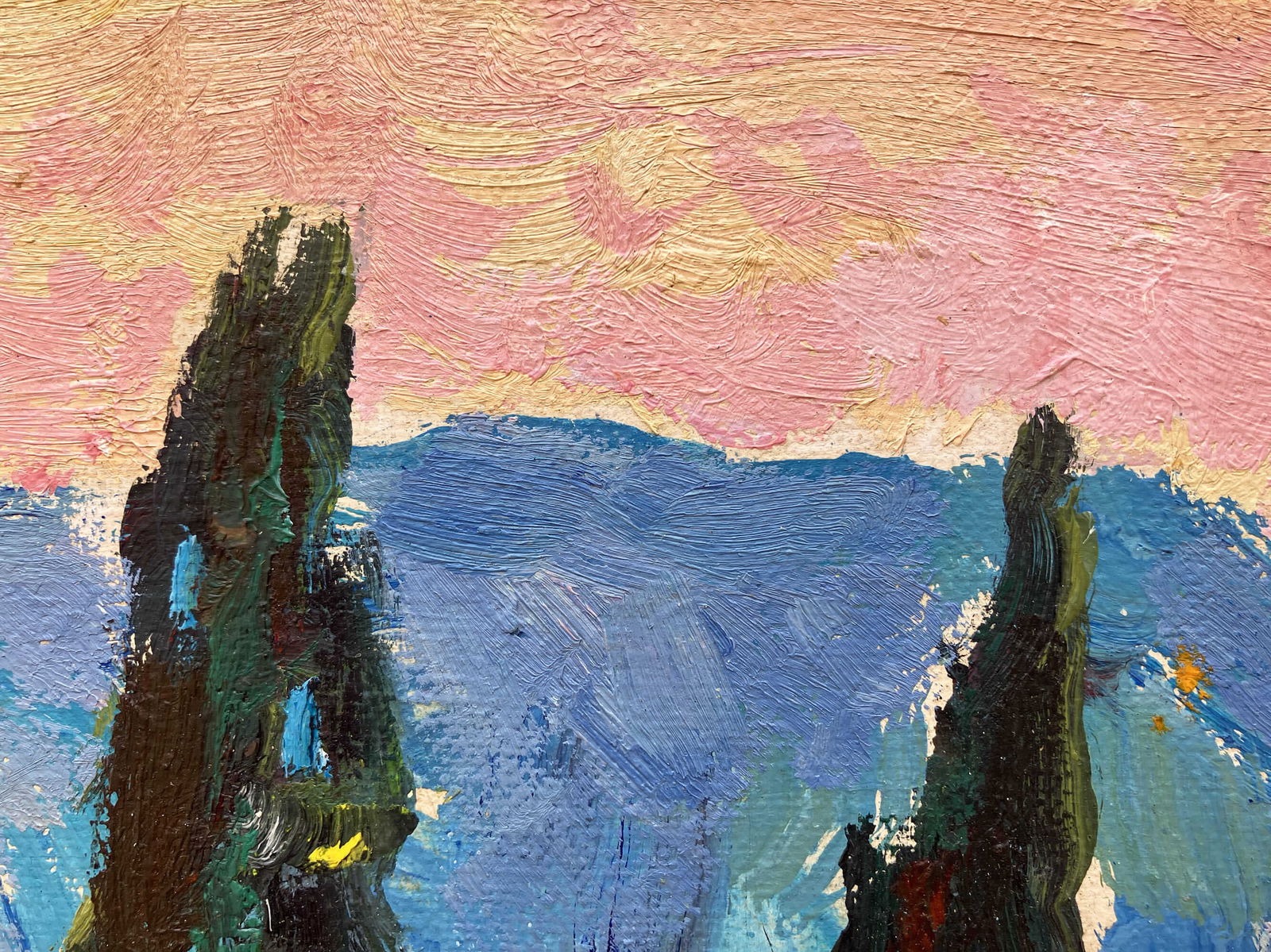 Road in the mountains - oil painting - 9