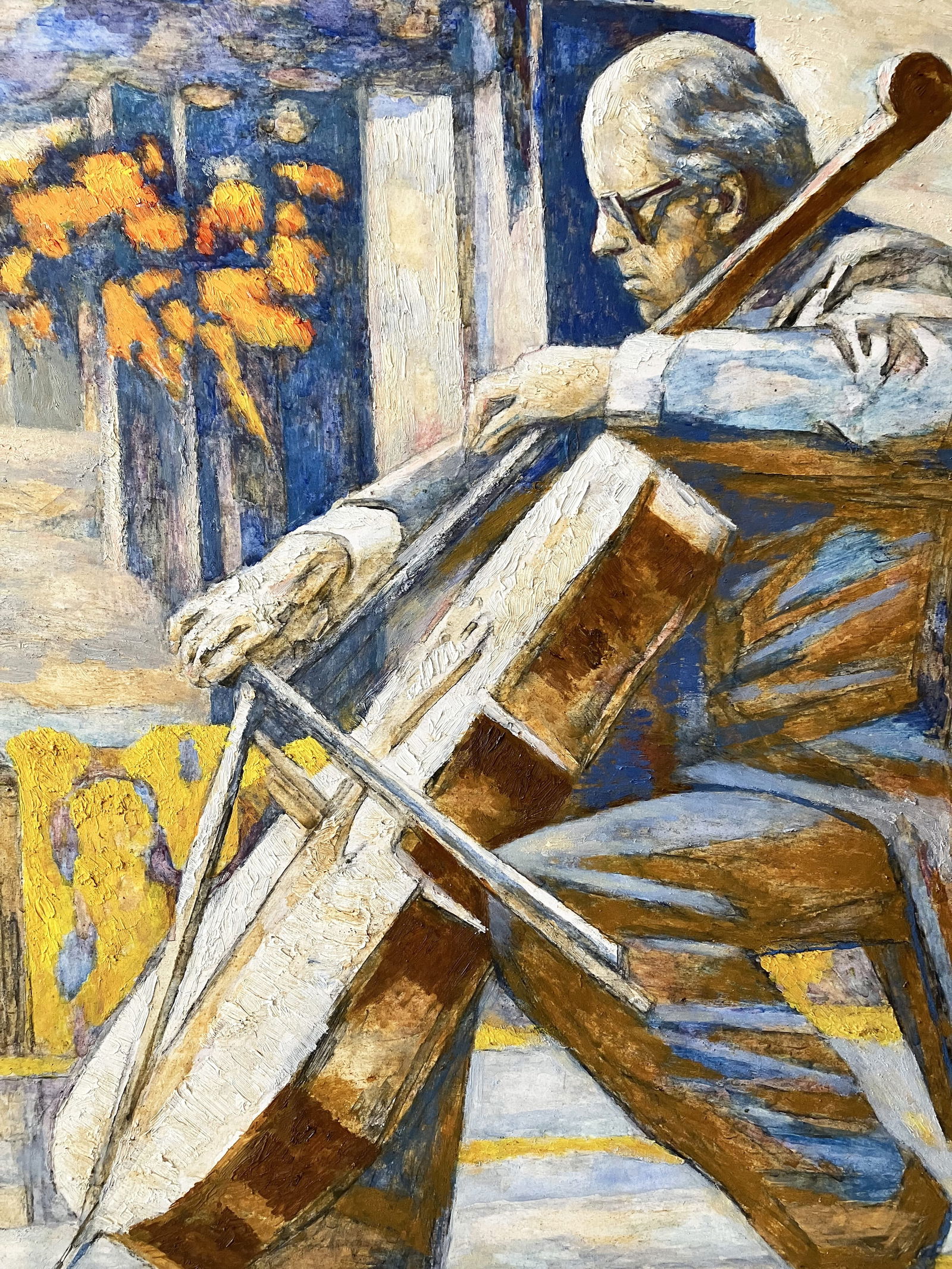 September 11, Rostropovich - oil painting - 3