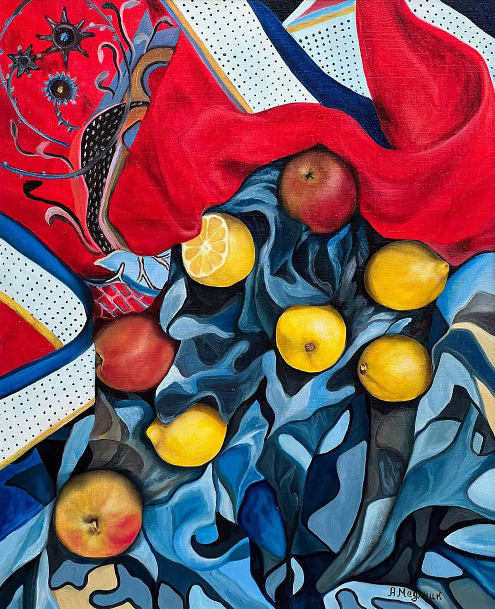 Confrontation - oil painting: Title: Confrontation - oil paintingDescription: Artist: Medyanik Anna Date/Period: 2020 Materials: Oil on canvas Dimensions: 65 x 80 cm (25,6" x 31,5") Wooden frame. Certificate of authenticity