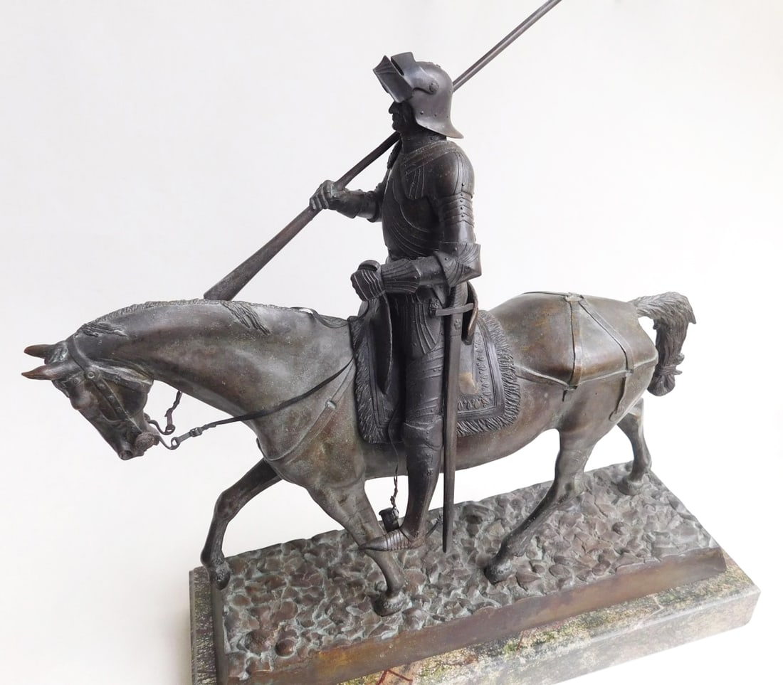 Knight of the XV century - bronze sculpture - 5