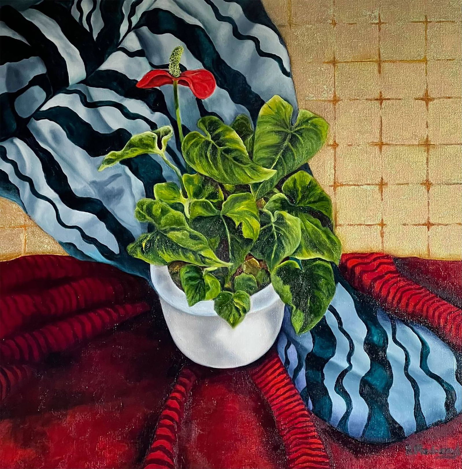 Anthurium - oil painting - 3