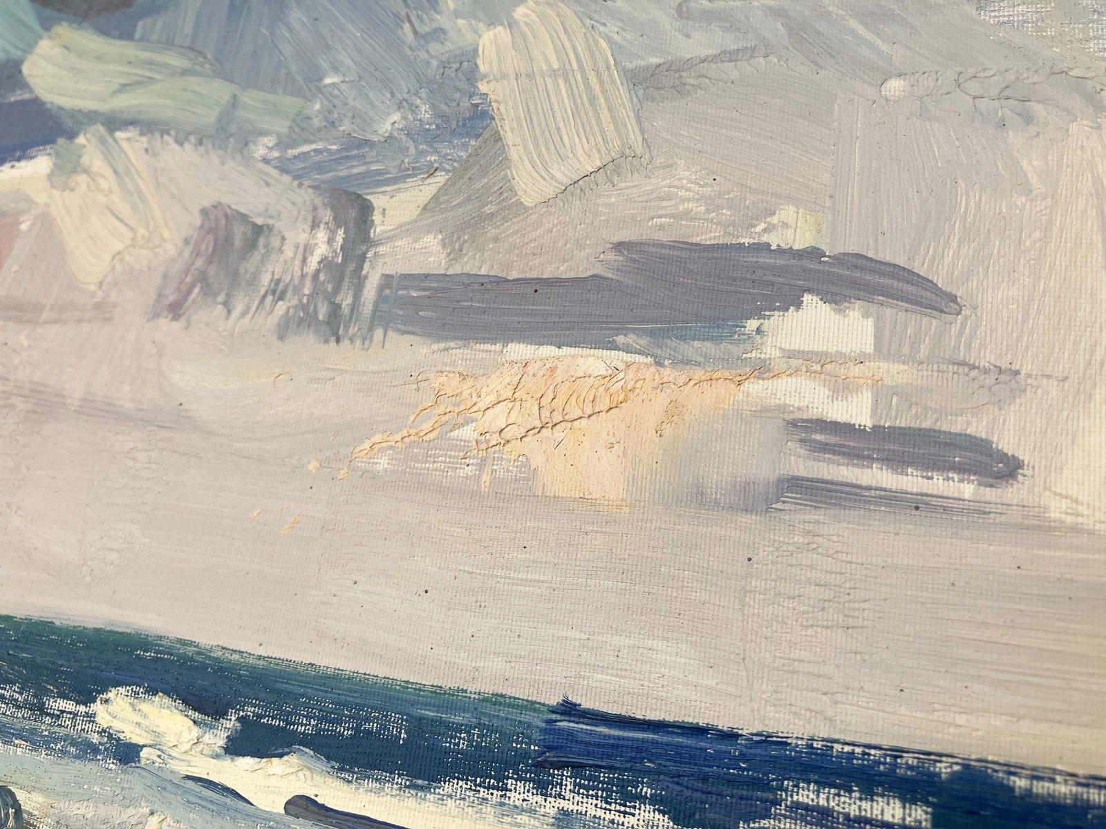 Sea. Cloudy, stormy - oil painting - 9