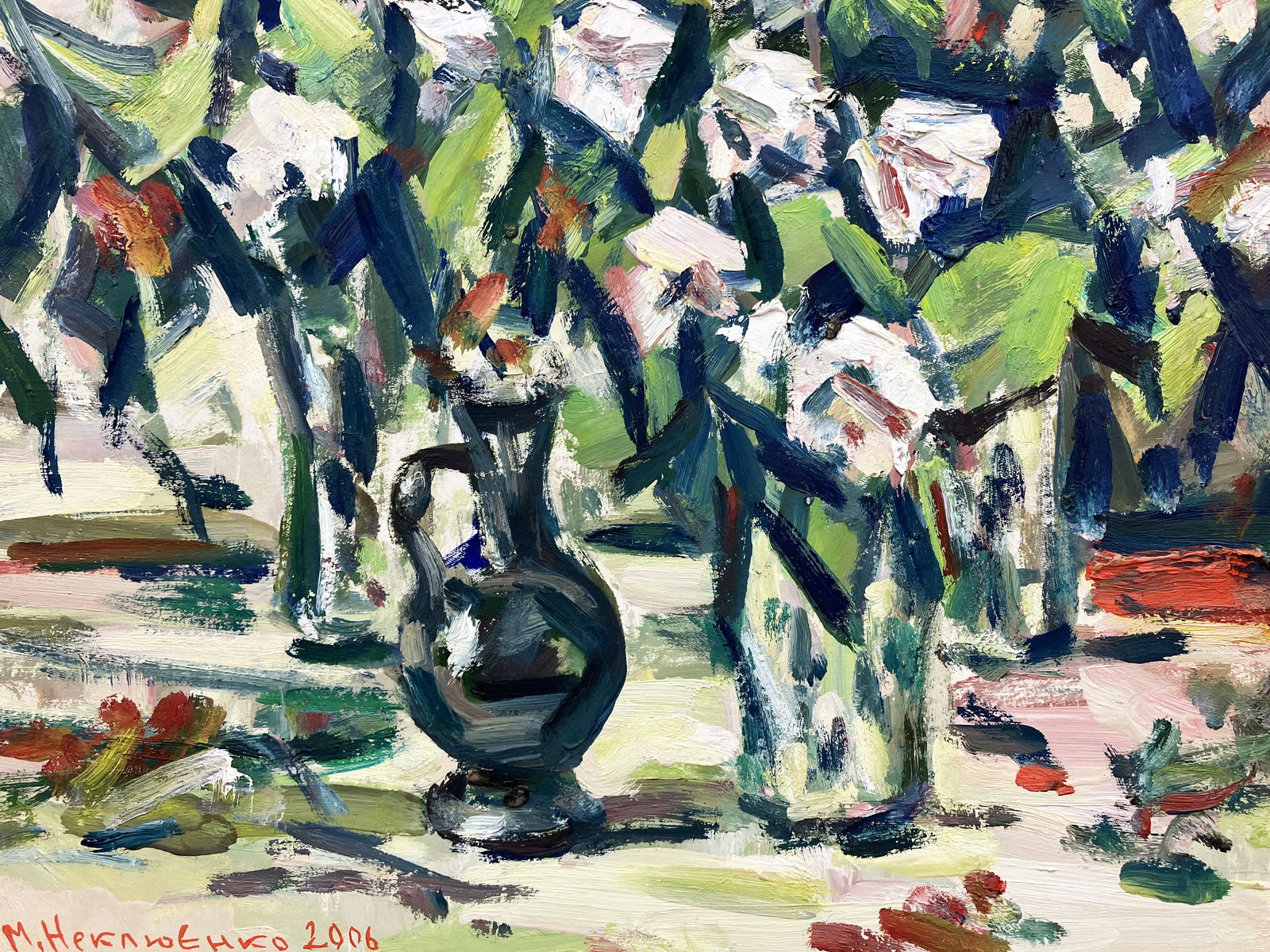 Still life with flowers - oil painting - 4