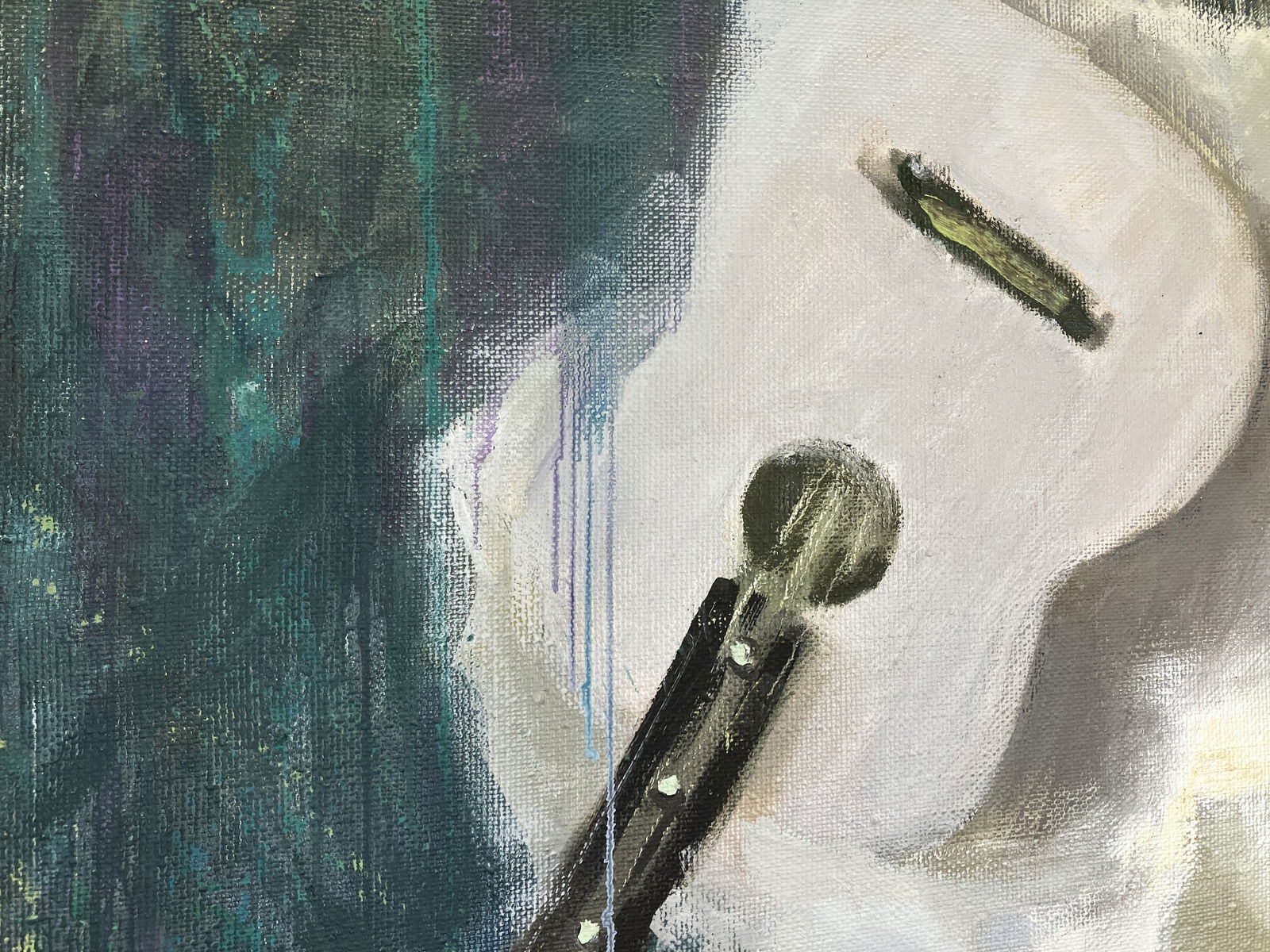 Still life with guitar - oil painting - 10