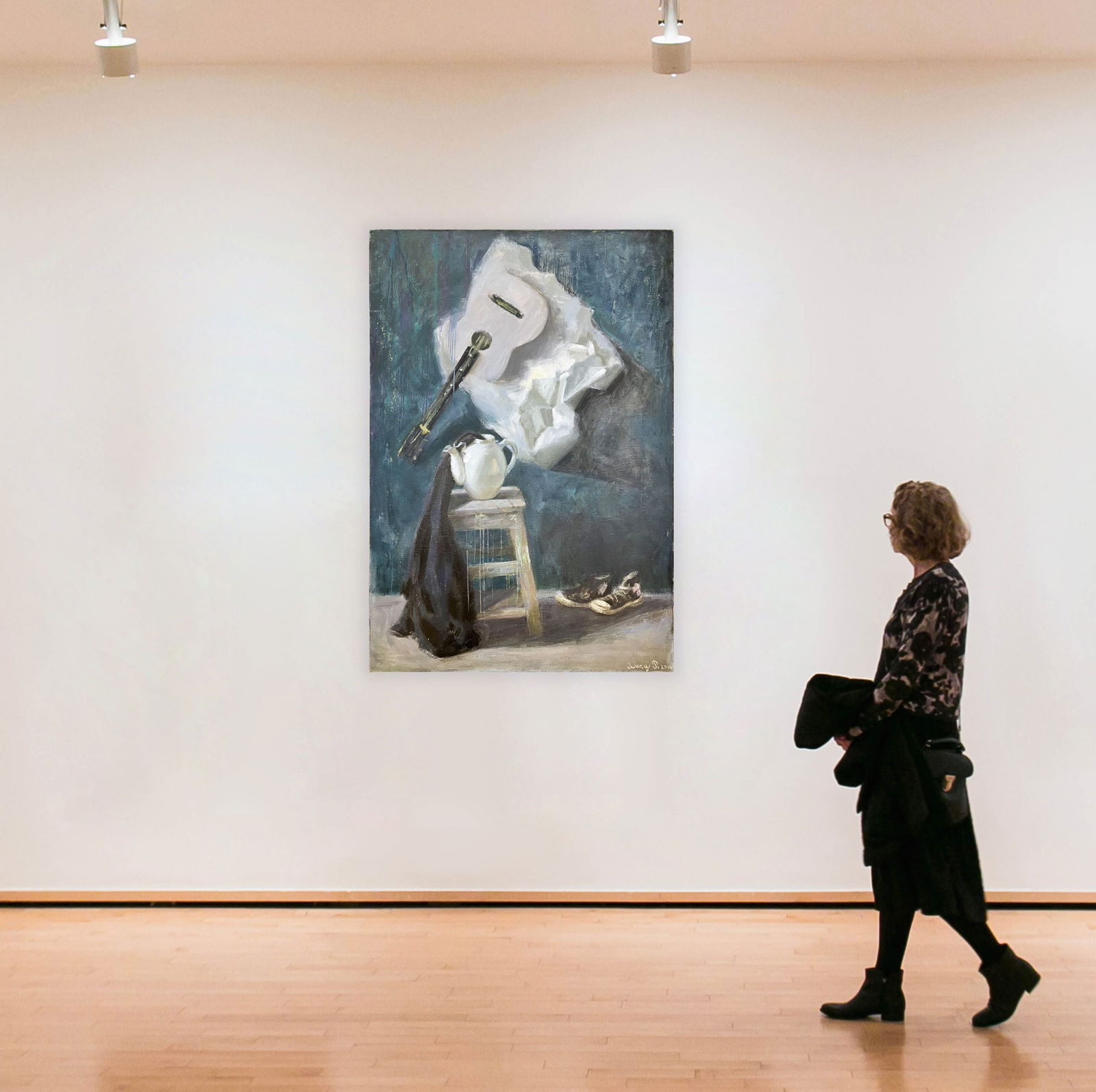 Still life with guitar - oil painting - 3