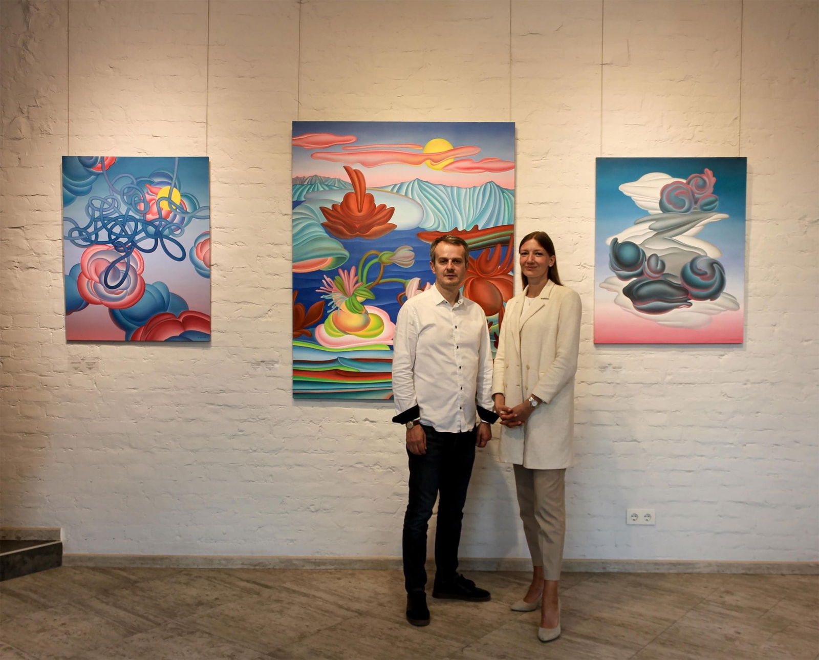 Cloudy journey of the hummingbird - oil painting - 7