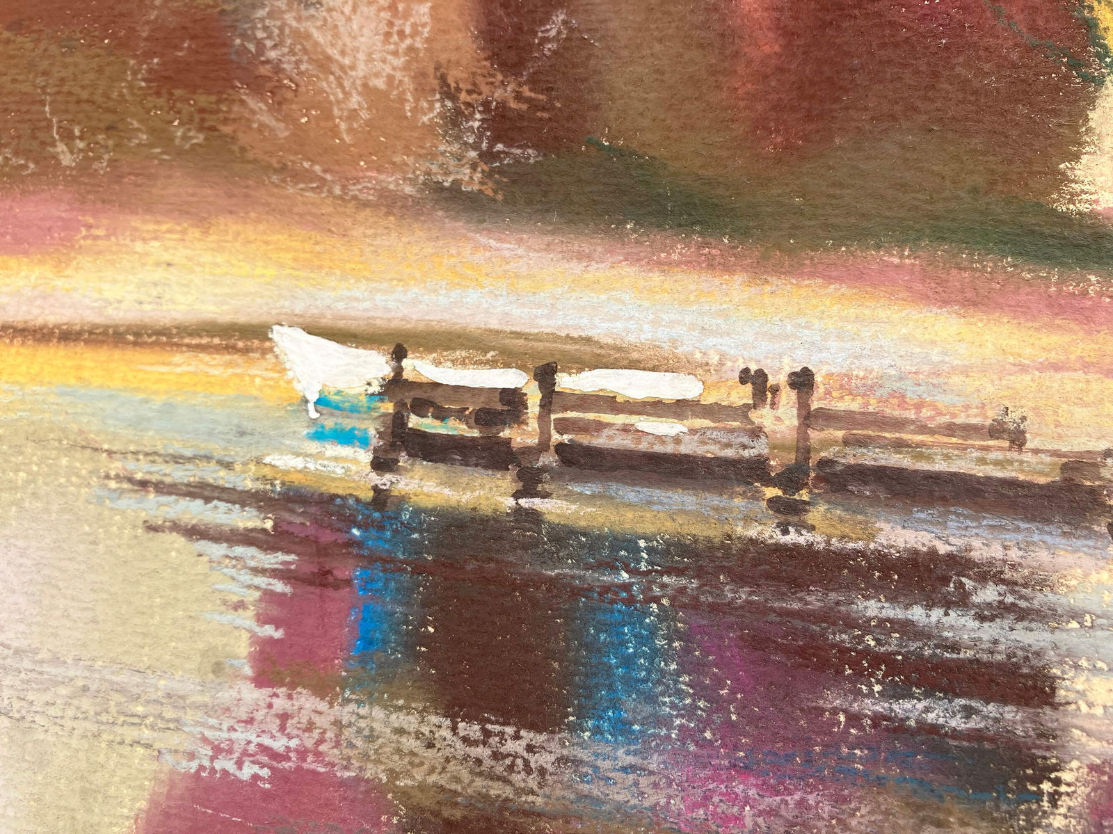 Sunset fire - pastel - 10