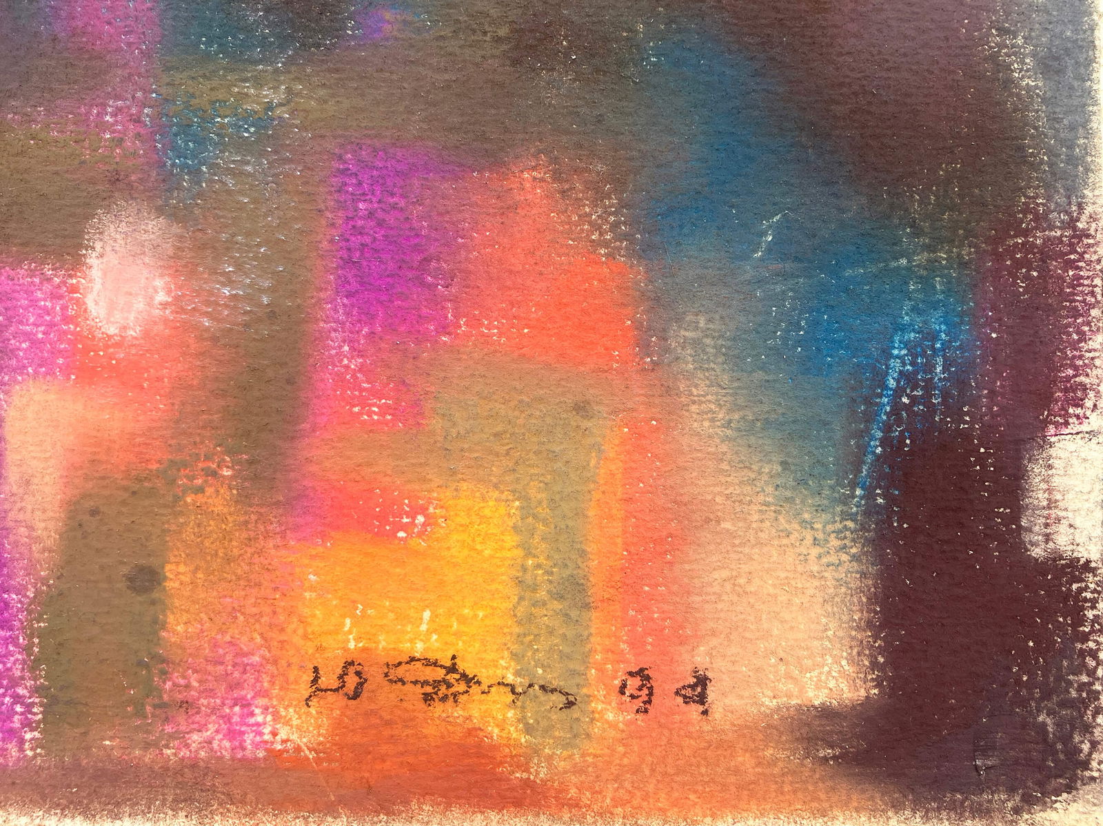 Sunset fire - pastel - 3