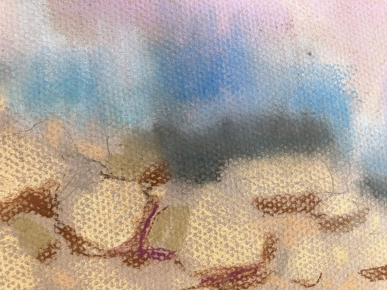 Pink River. Desna - pastel - 11