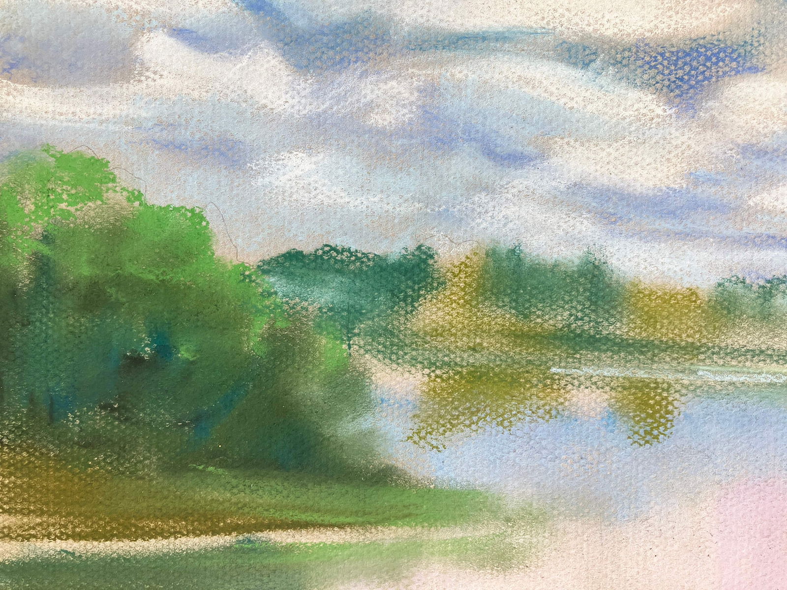 Pink River. Desna - pastel - 4