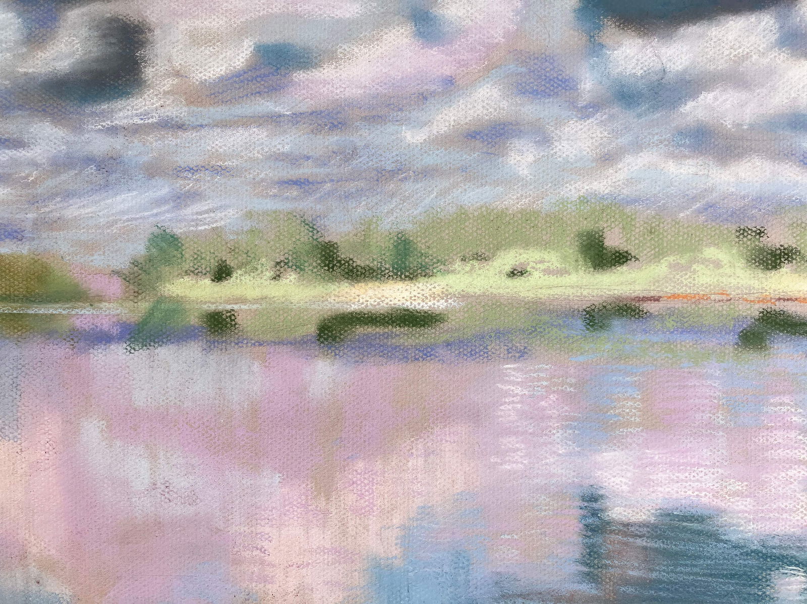 Pink River. Desna - pastel - 8
