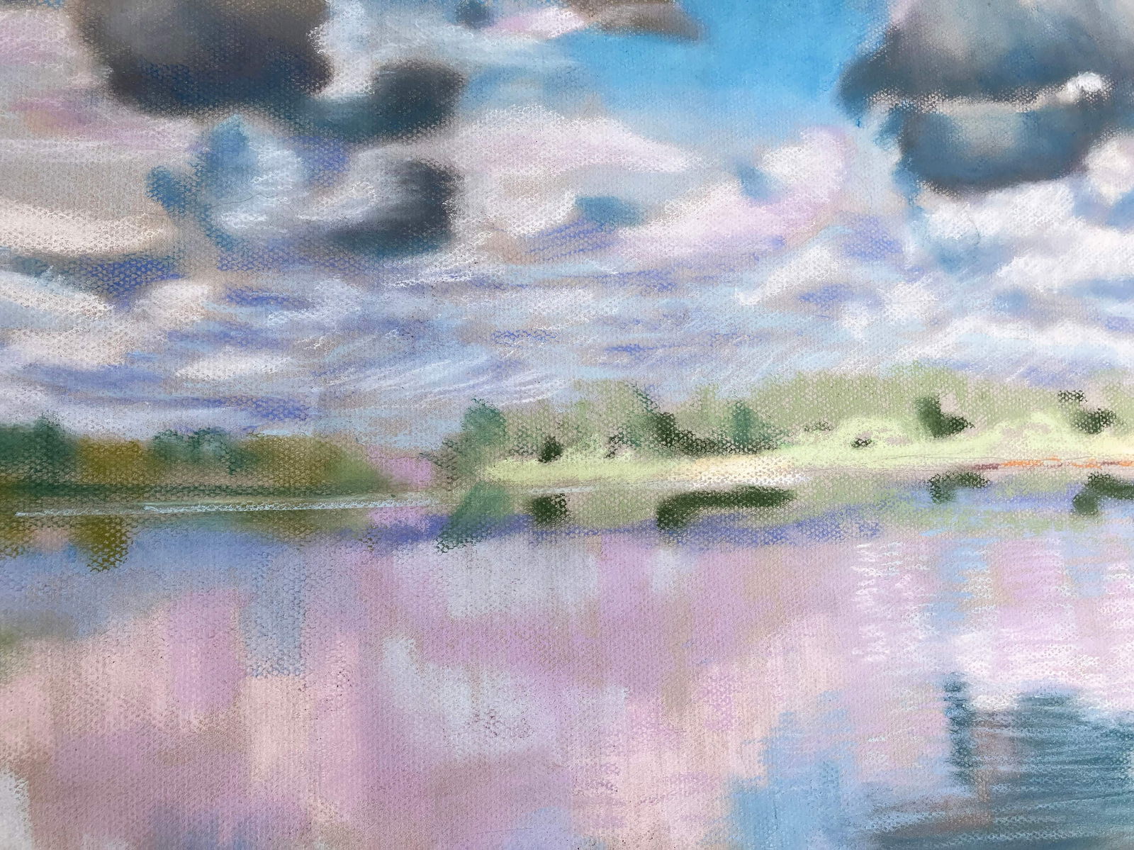 Pink River. Desna - pastel - 9