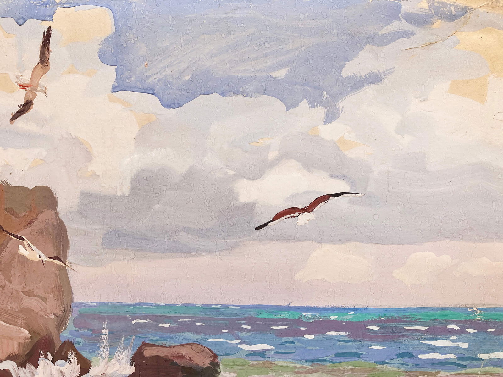 By the sea - watercolor - 4