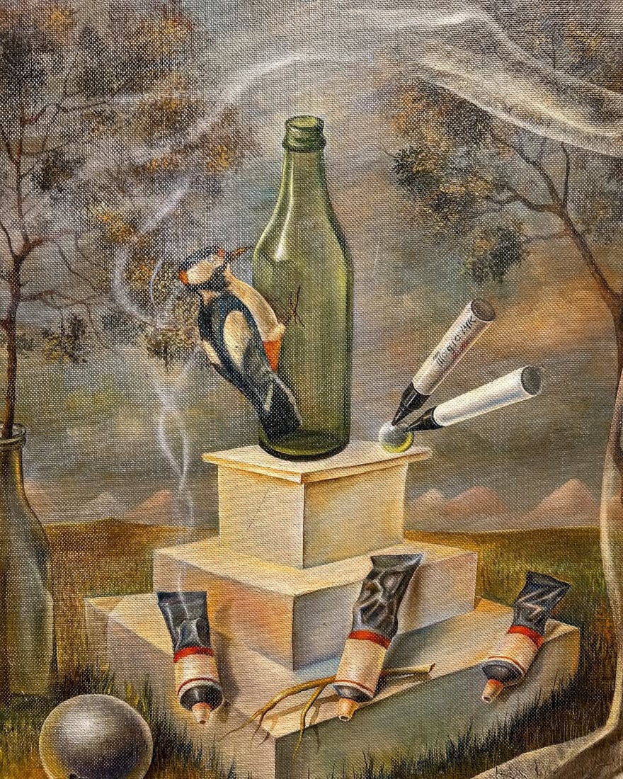 Magic ink - oil painting - 6