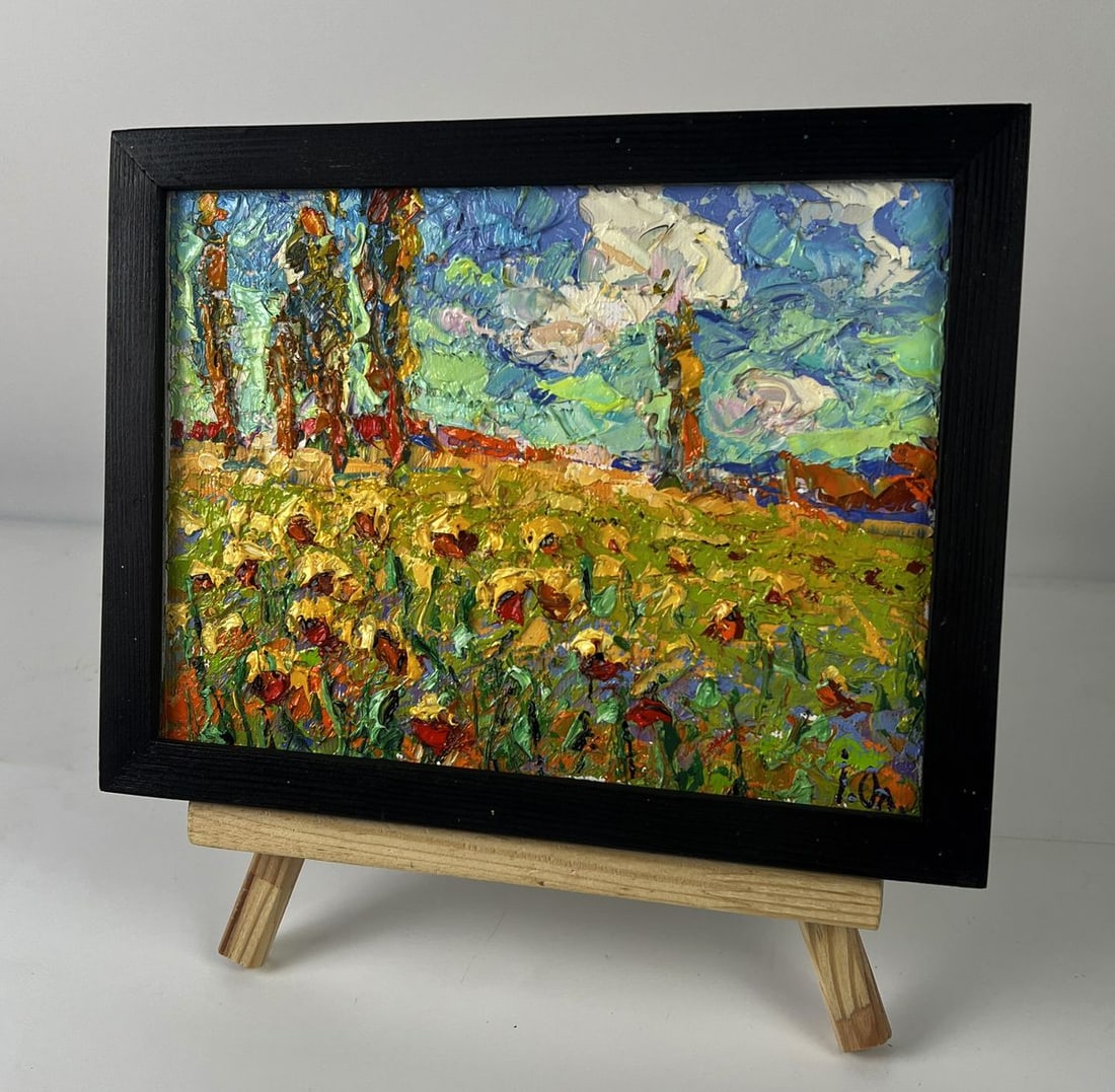 Oil painting A warm summer day in the field Oleksiy Ivanyuk - 2