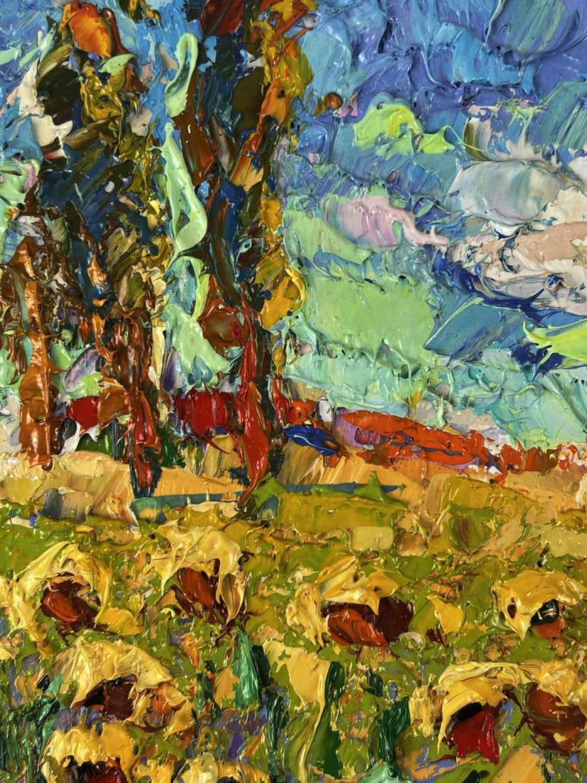 Oil painting A warm summer day in the field Oleksiy Ivanyuk - 4