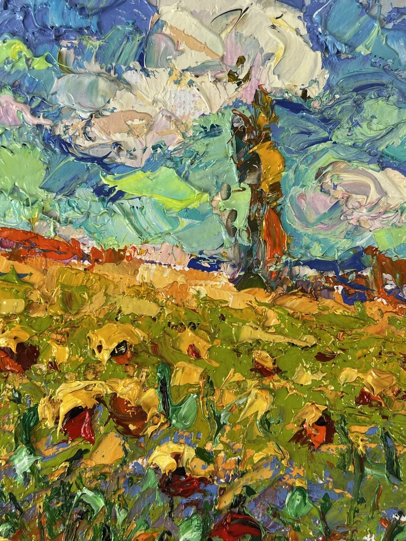 Oil painting A warm summer day in the field Oleksiy Ivanyuk - 9