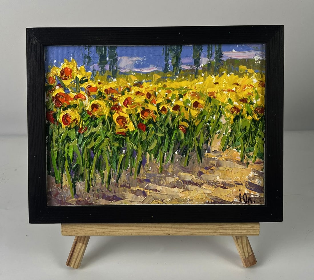 Oil painting A walk through a field of sunflowers Oleksiy Ivanyuk (1 of 11)