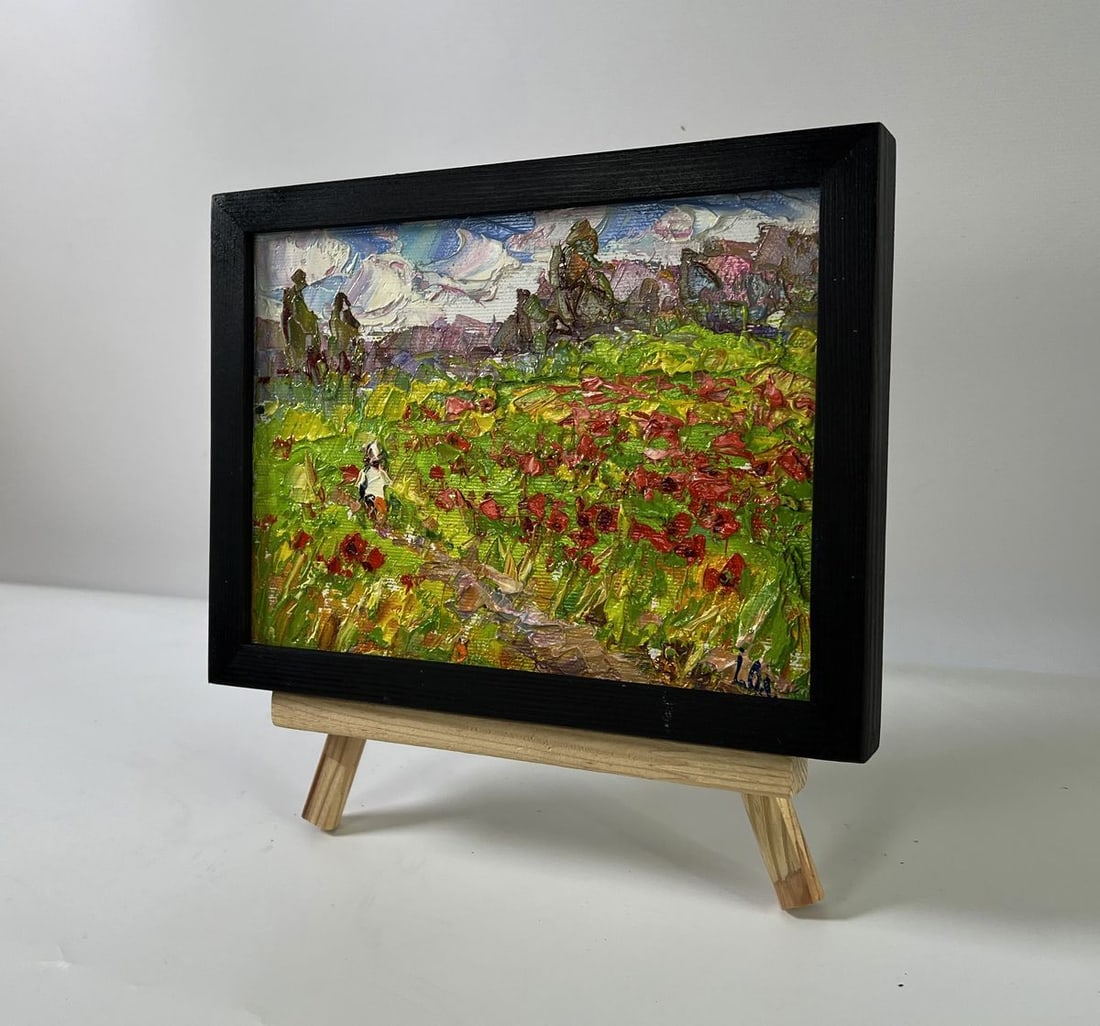 Oil painting In the poppy fields Oleksiy Ivanyuk - 2