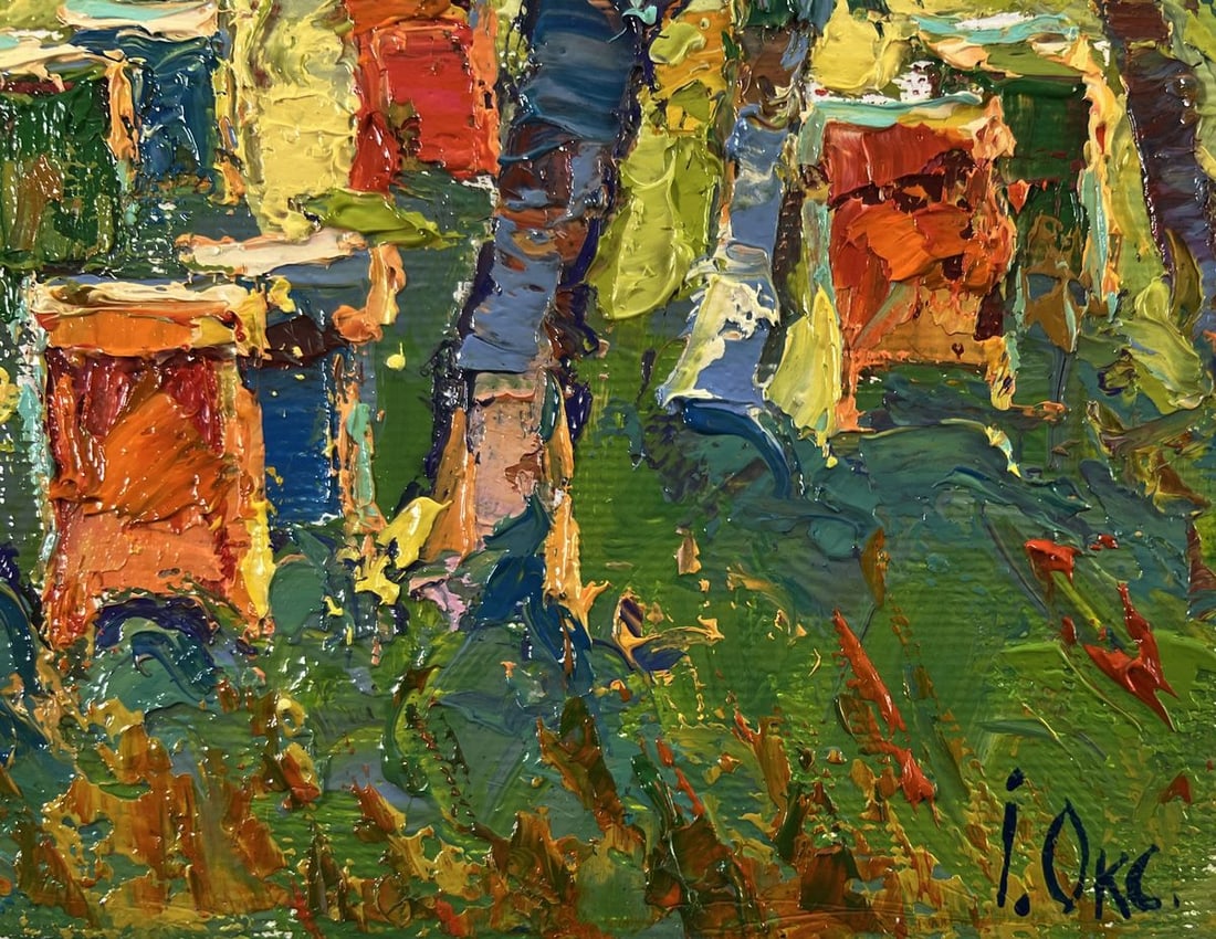 Oil painting Apiary in the forest Oksana Ivanyuk - 6