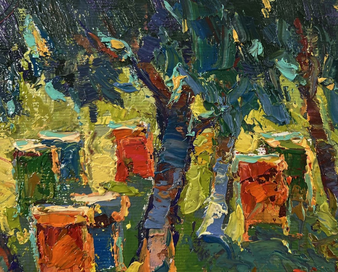 Oil painting Apiary in the forest Oksana Ivanyuk - 7