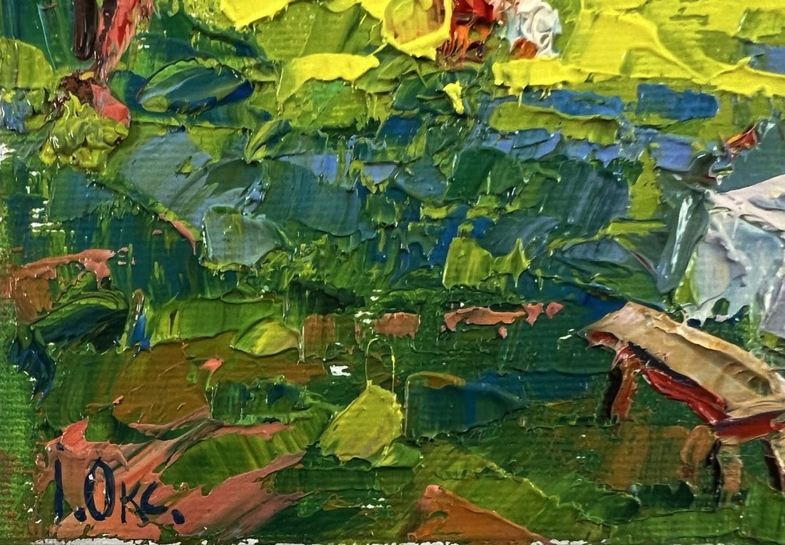 Oil painting In the morning in the clearing Oksana Ivanyuk - 5